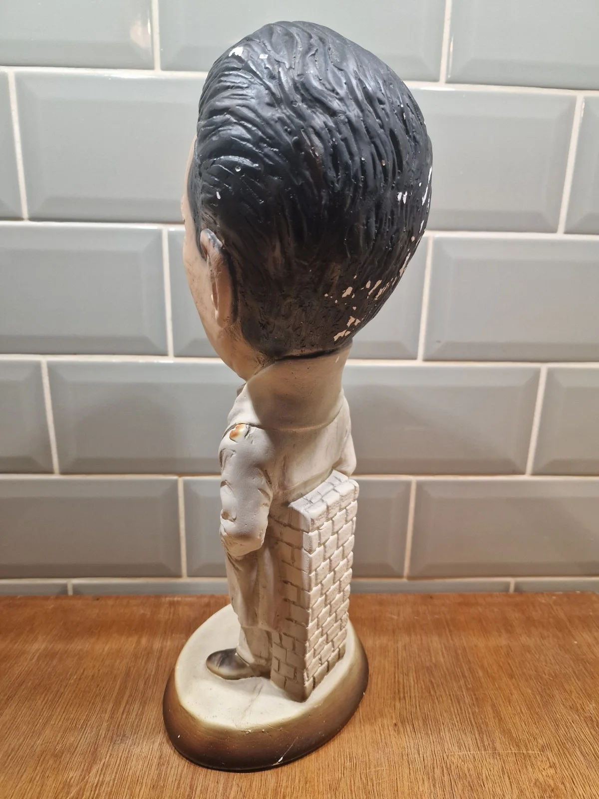 Vintage Esco (?) 'Big Head' Humphrey Bogart Chalkware Statue Figurine 1970's, изображение 5