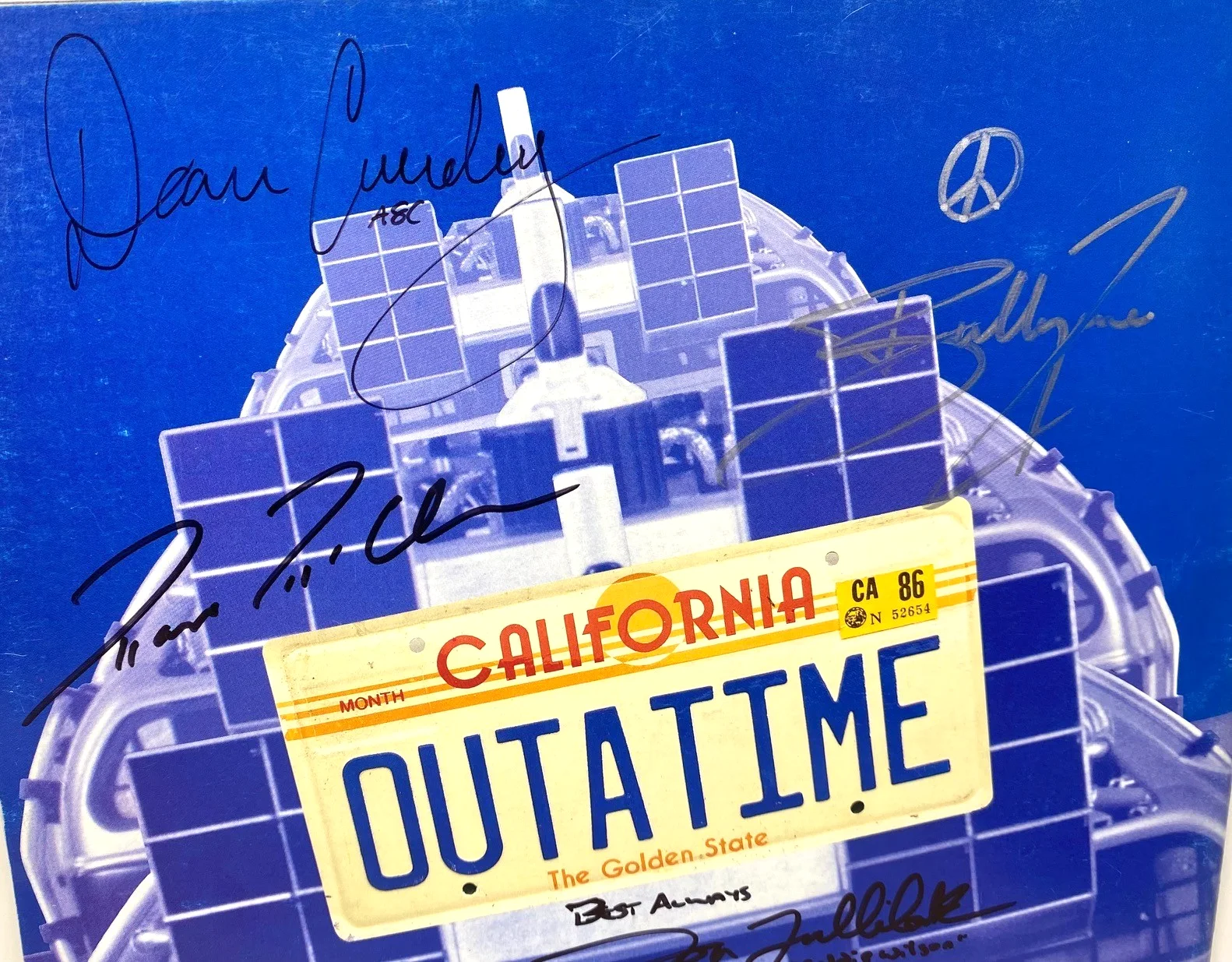 Cast — 1985 Back To The Future Cast Signed Michael J Fox Christopher Lloyd Lea Thompson, image 5