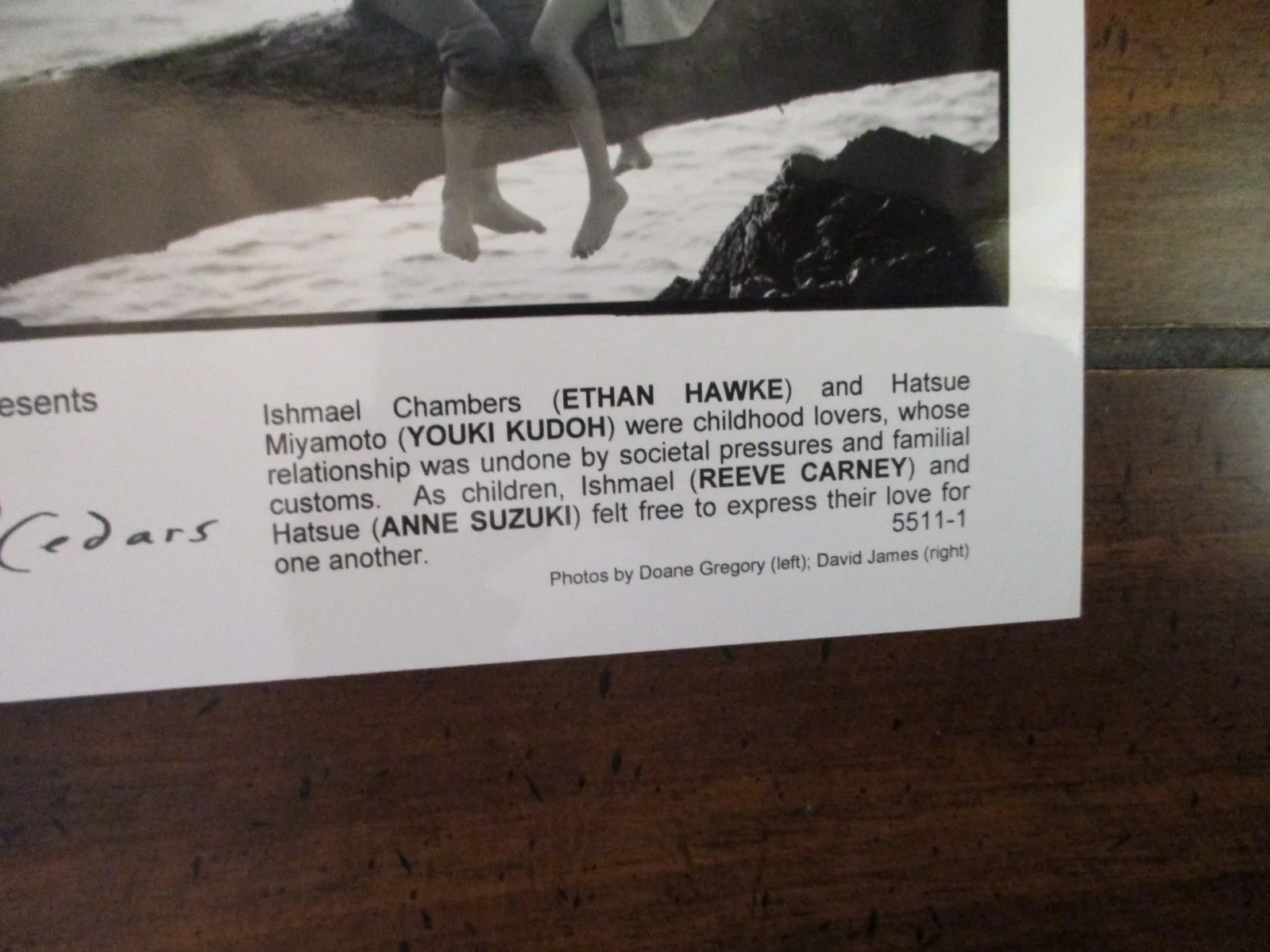 Ethan Hawke/Anne Suzuki/Youki Kudoh(SNOW FALLING ON CEDARS)2000 10 x 8 B&W Photo, изображение 2
