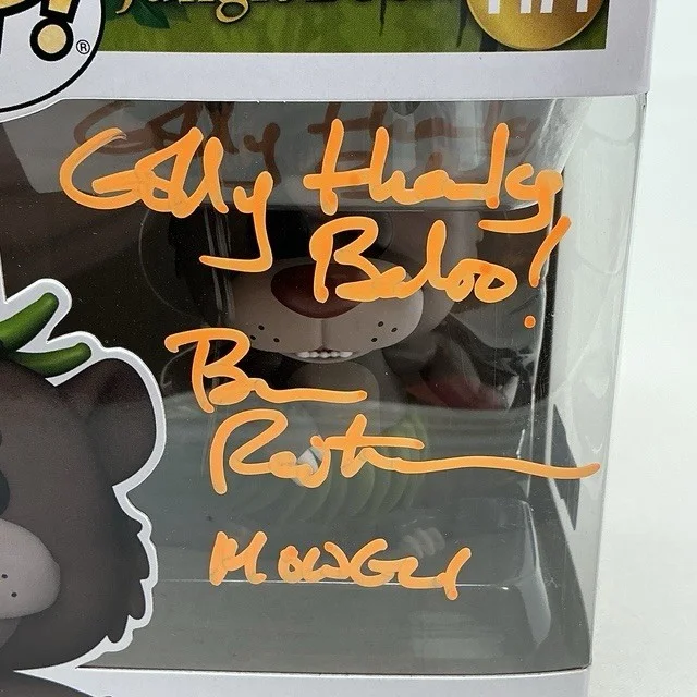 Bruce Reitherman Signed Mowgli Disney The Jungle Book Baloo Funko Pop #1474 COA, изображение 2