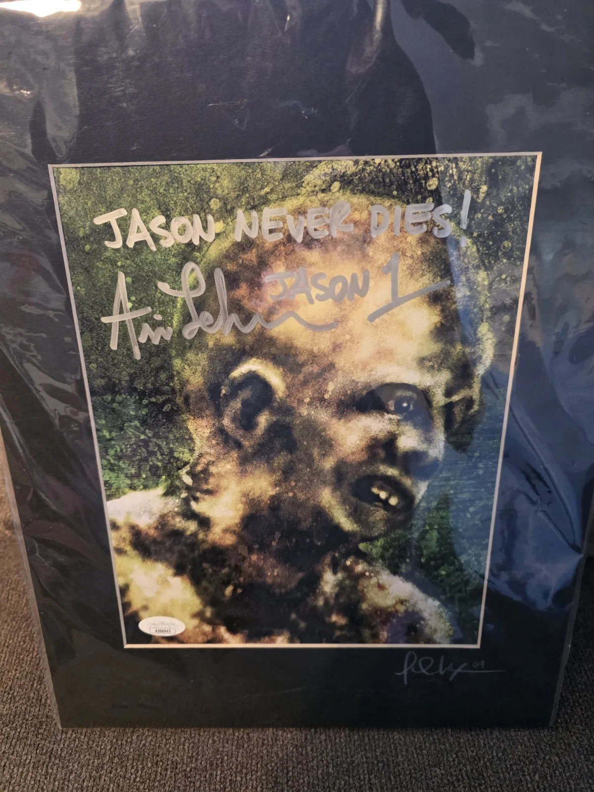 Ari Lehman Signed Artwork With COA And Photo Of Signing Jason Voorhees, изображение 2