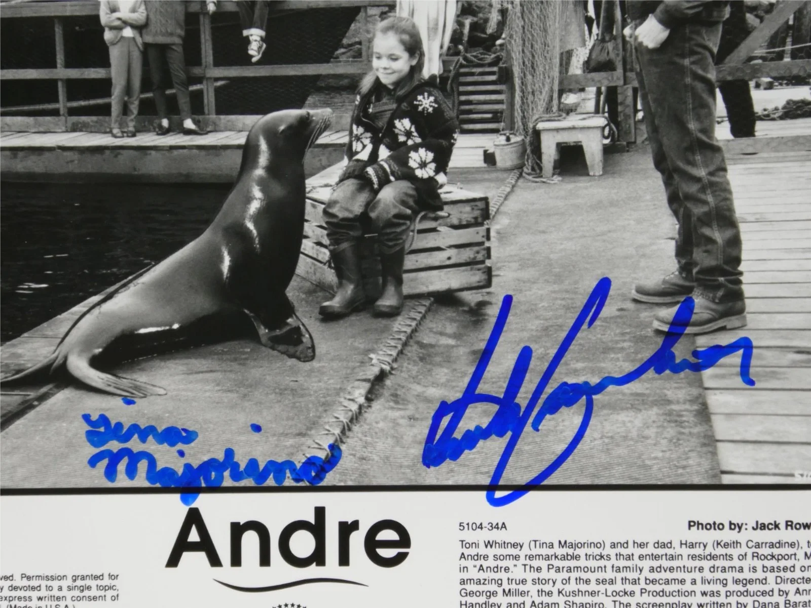 Keith Carradine — Keith Carradine Tina Majorino Signed B&W 8x10 Promo Photo Andre Autographed, изображение 2