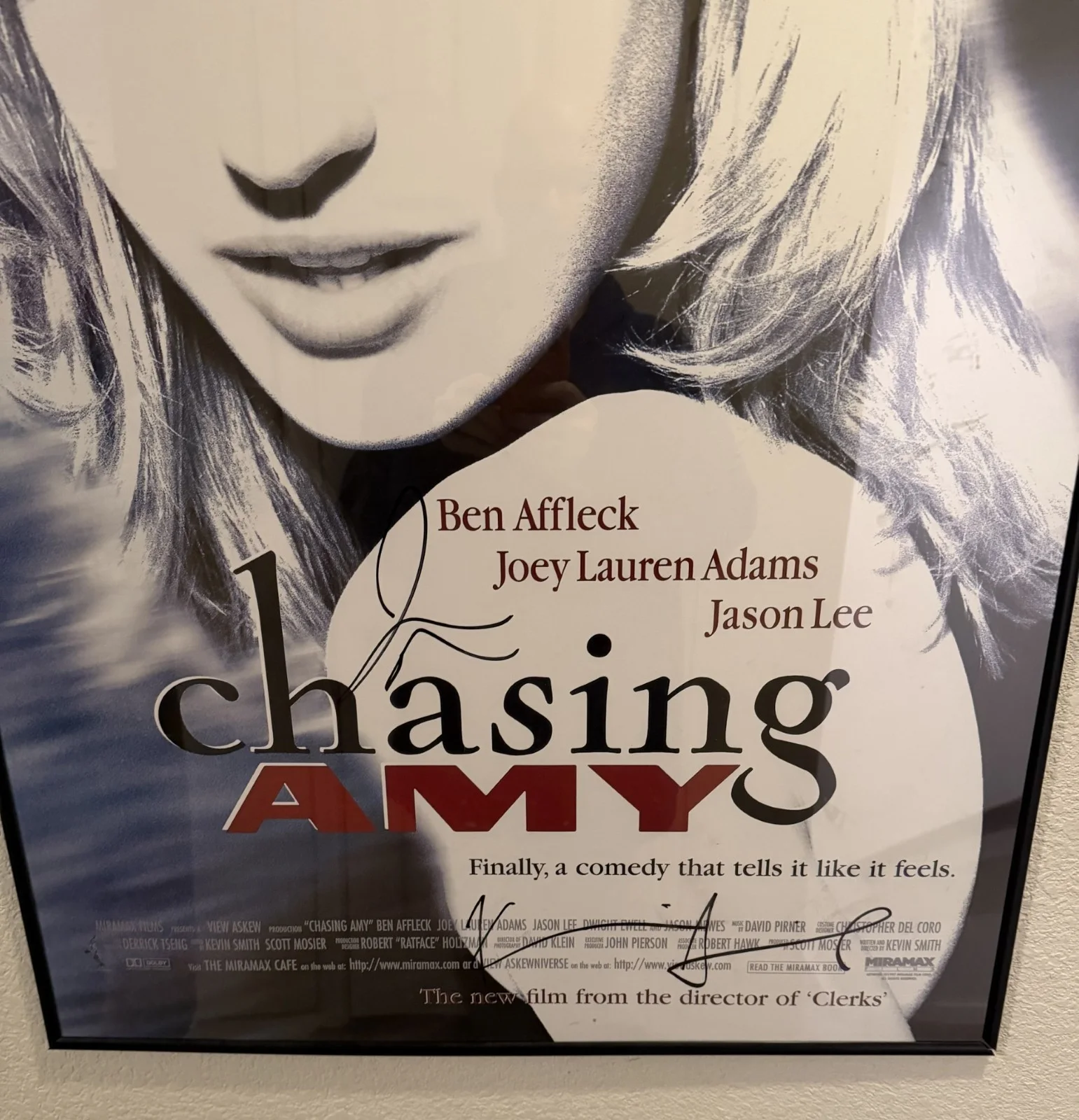 Kevin Smith & Jay Mewes — Chasing Amy Movie Poster 27" x 40"-Signed by Kevin Smith/Jay Mewes