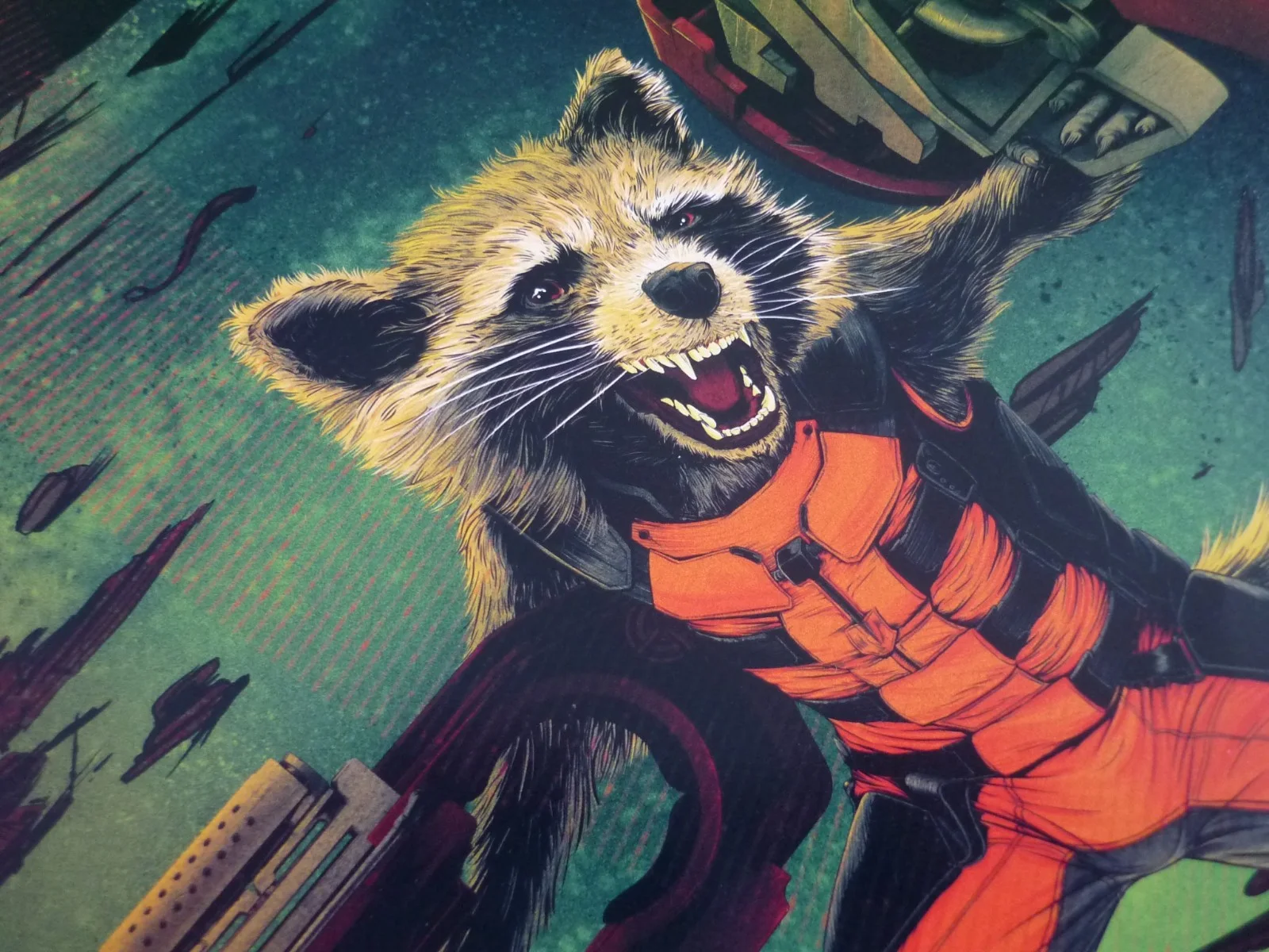 14x11 framed poster cinema screening guardians of the galaxy rocket raccoon, изображение 2