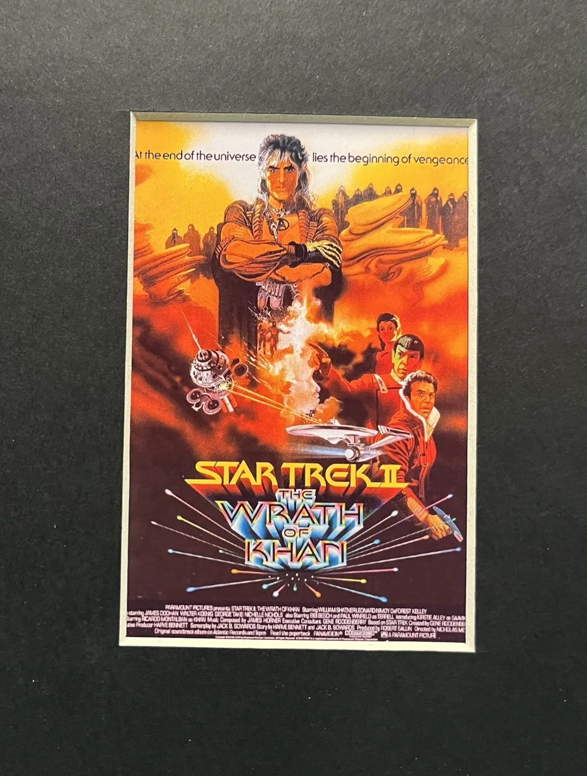STAR TREK .THE WRATH OF KHAN . 35mm Film Cell Mounted Display, image 2