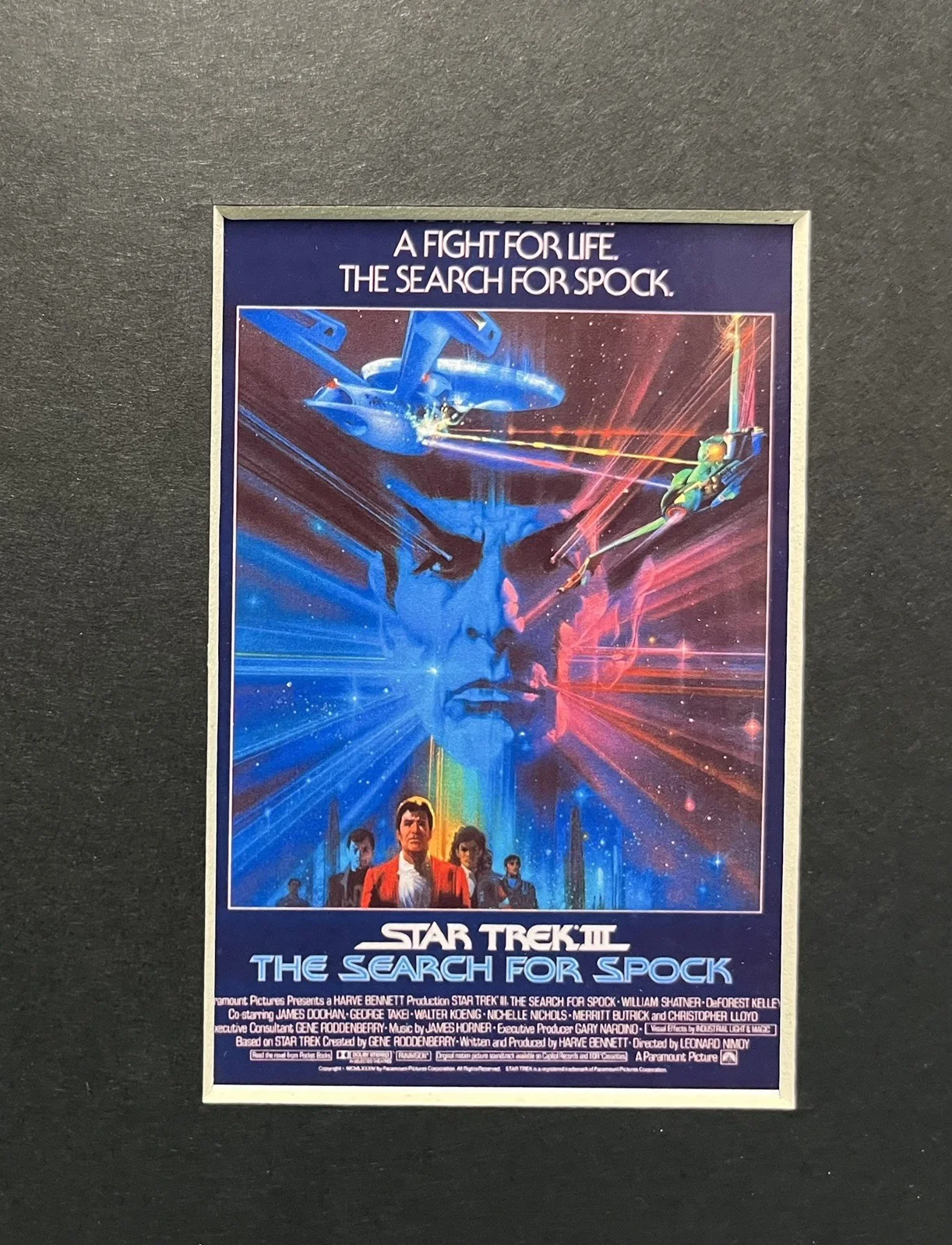 STAR TREK .THE SEARCH FOR SPOCK . 35mm Film Cell Mounted Display, изображение 2