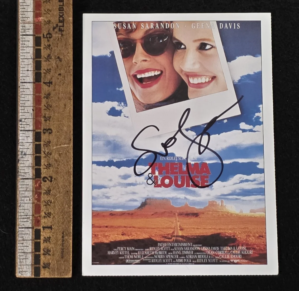 SUSAN SARANDON Signed 4 x 5.5 Inch THELMA & LOUISE Movie Promo Poster-JSA, изображение 4