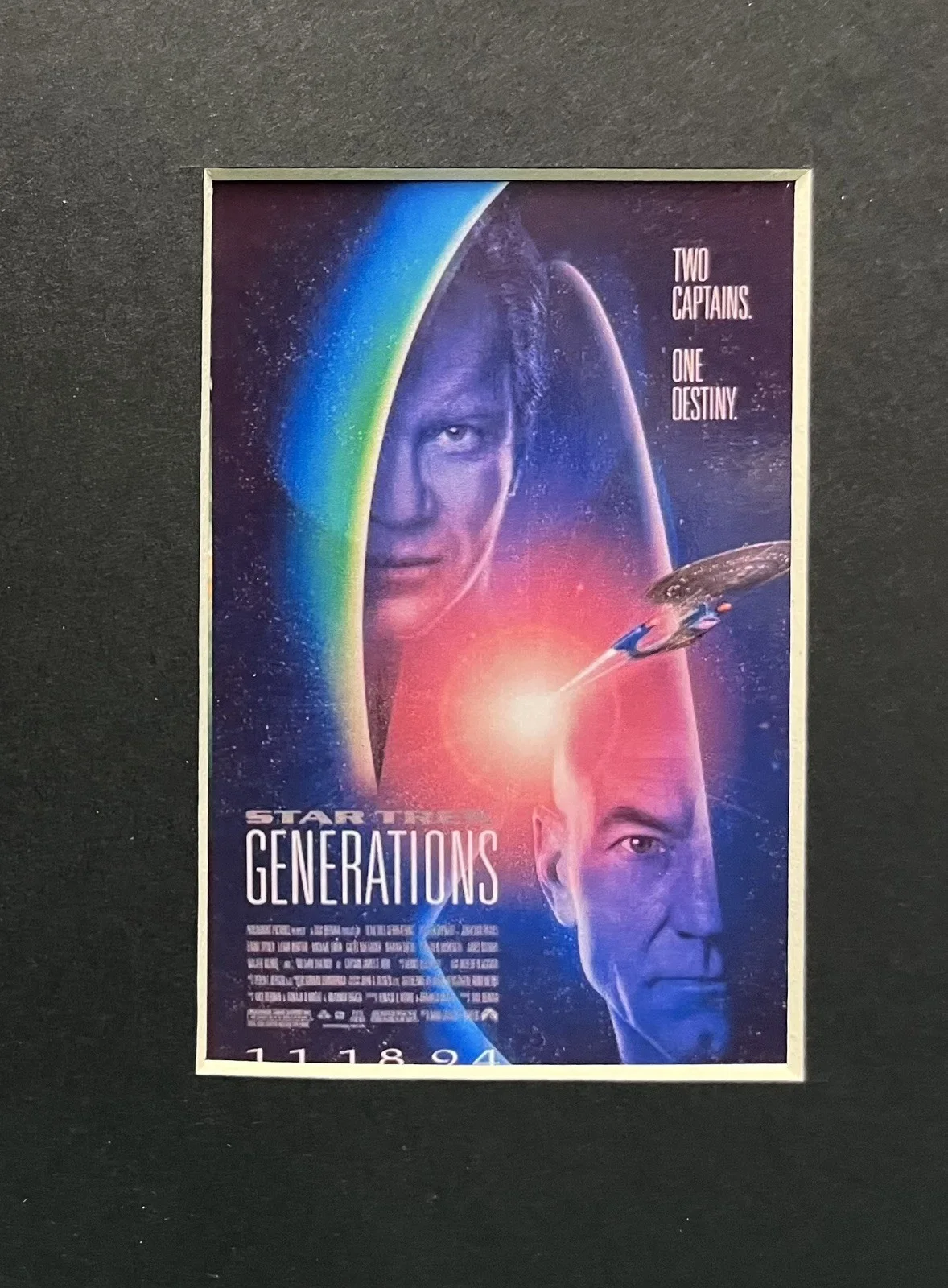 STAR TREK . GENERATIONS. 35mm Film Cell Mounted Display, image 2