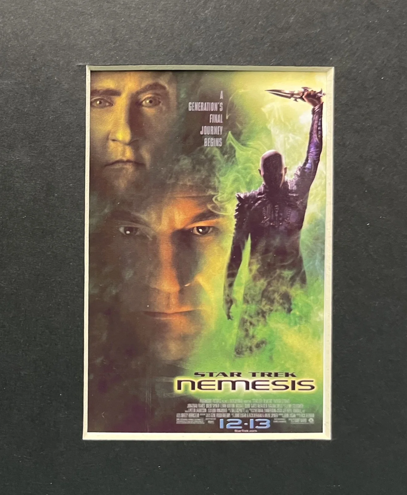 STAR TREK . NEMESIS . 35mm Film Cell Mounted Display, image 2