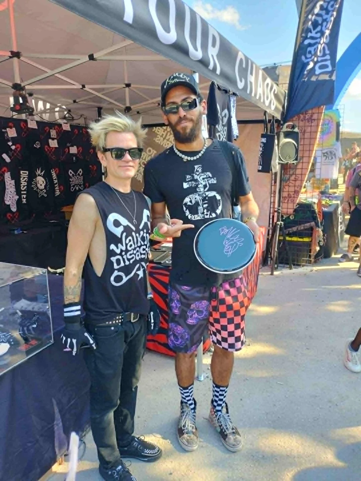 SUM 41 SIGNED VINYL DRUM HEAD EXACT PROOF ALL KILLER NO FILLER CD LP COA DEREK, изображение 2