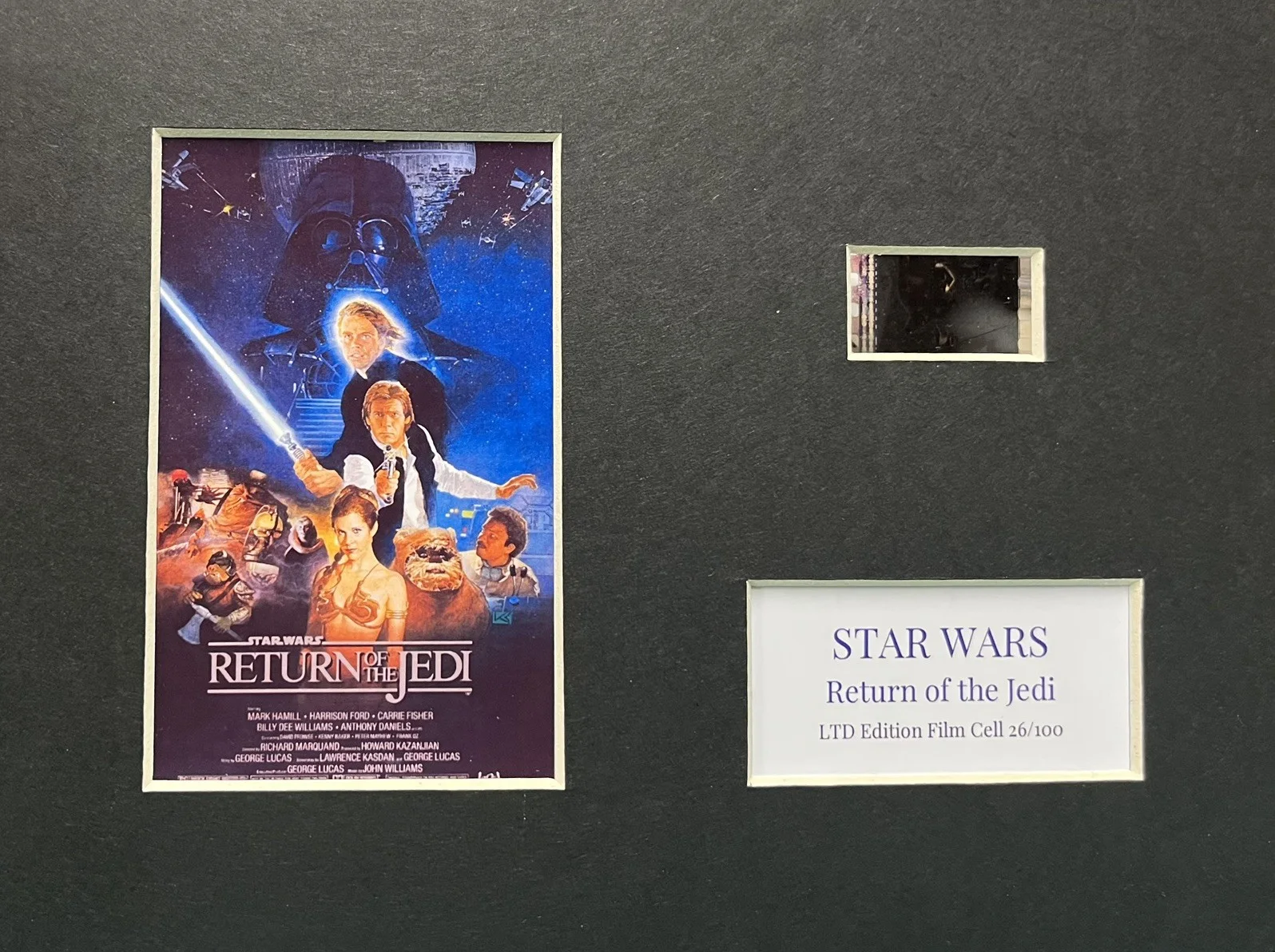 STAR WARS . RETURN OF THE JEDI . 35mm Film Cell Mounted Display, изображение 3