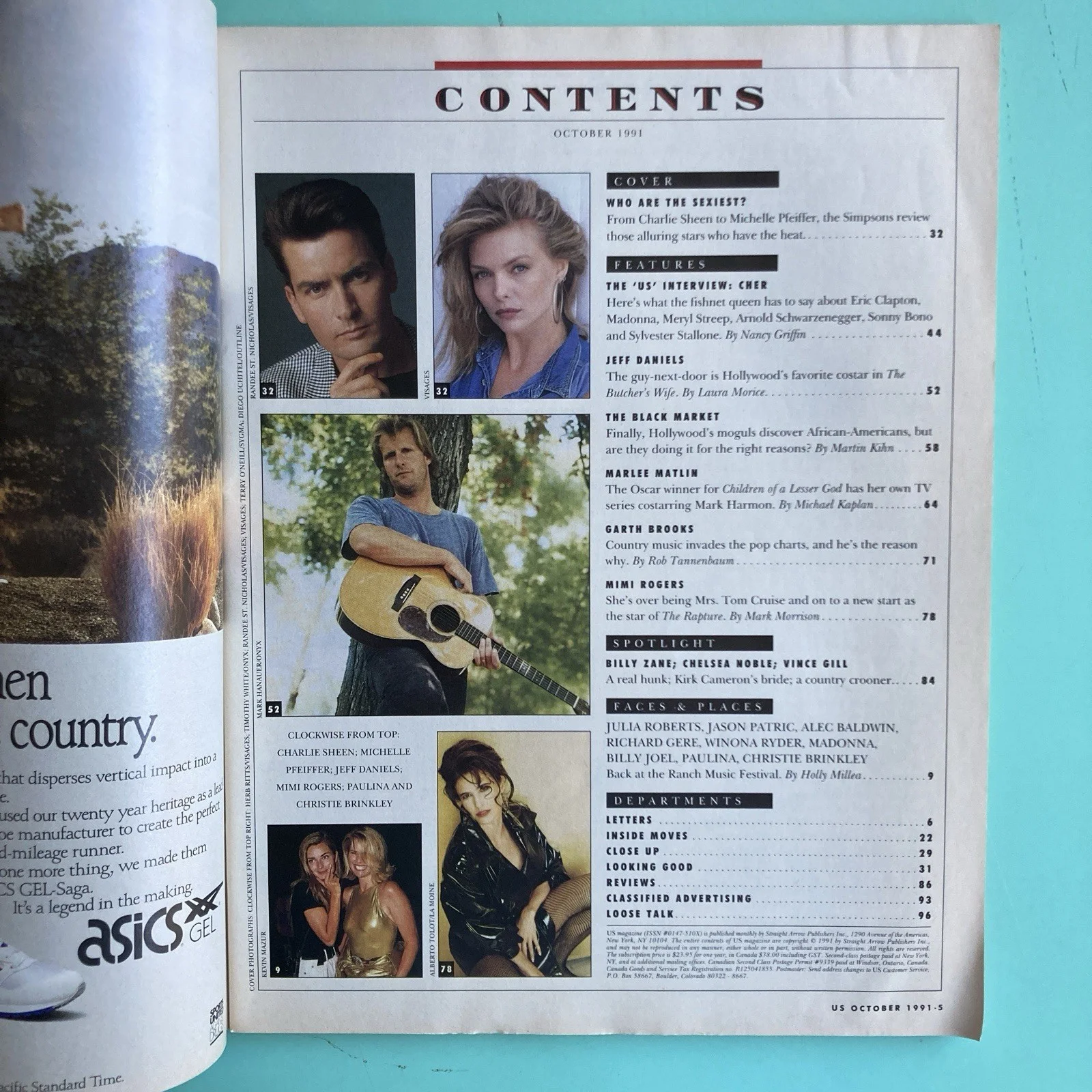 US Magazine Cher Jason Priestley WHO ARE THE SEXIEST? OCT 1991 - Wrinkled Pages, изображение 3