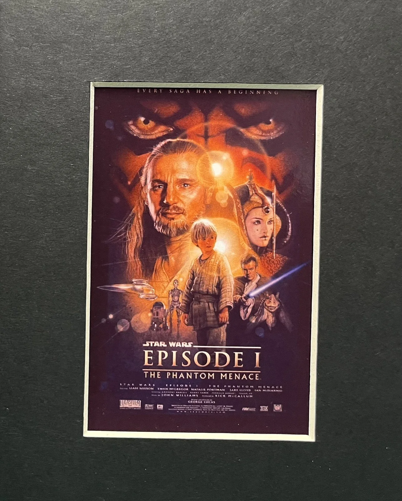 STAR WARS . EPISODE 1 THE PHANTOM MENACE . 35mm Film Cell Mounted Display, image 2
