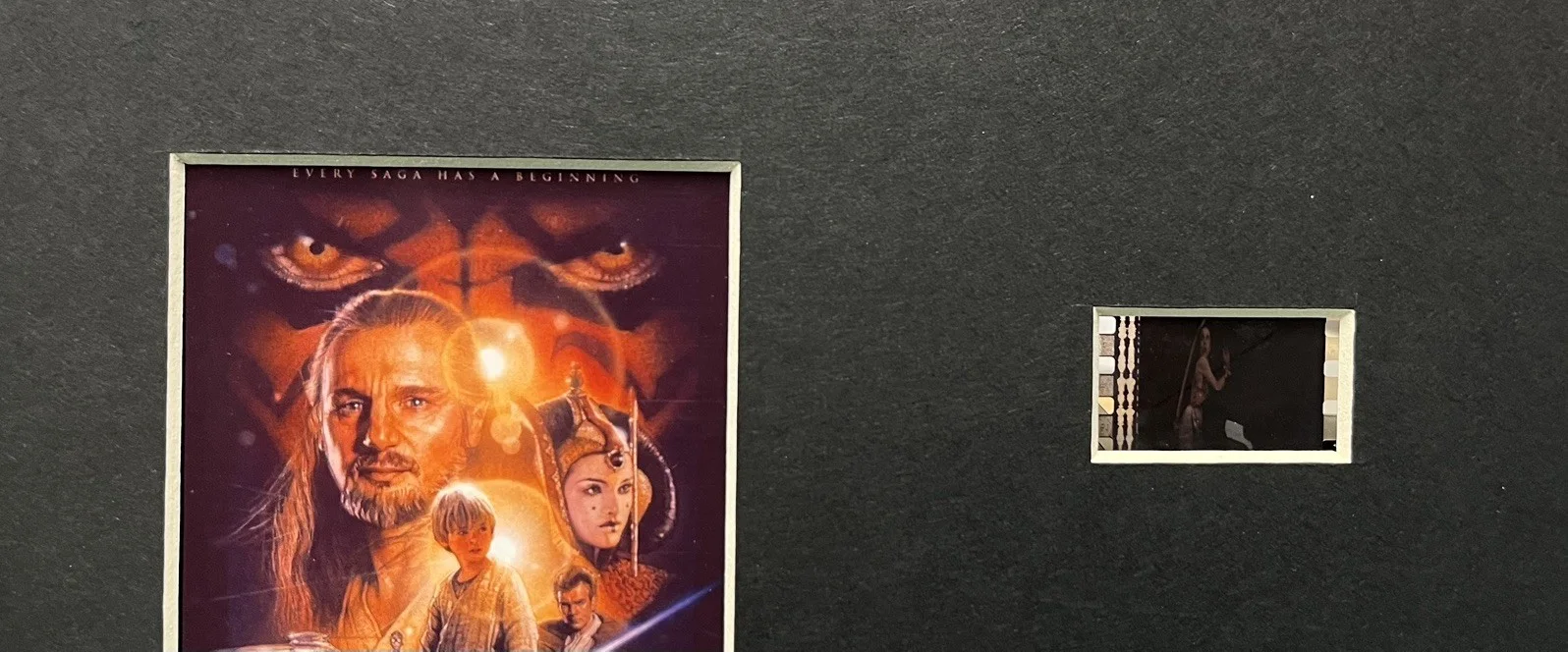 STAR WARS . EPISODE 1 THE PHANTOM MENACE . 35mm Film Cell Mounted Display, image 3