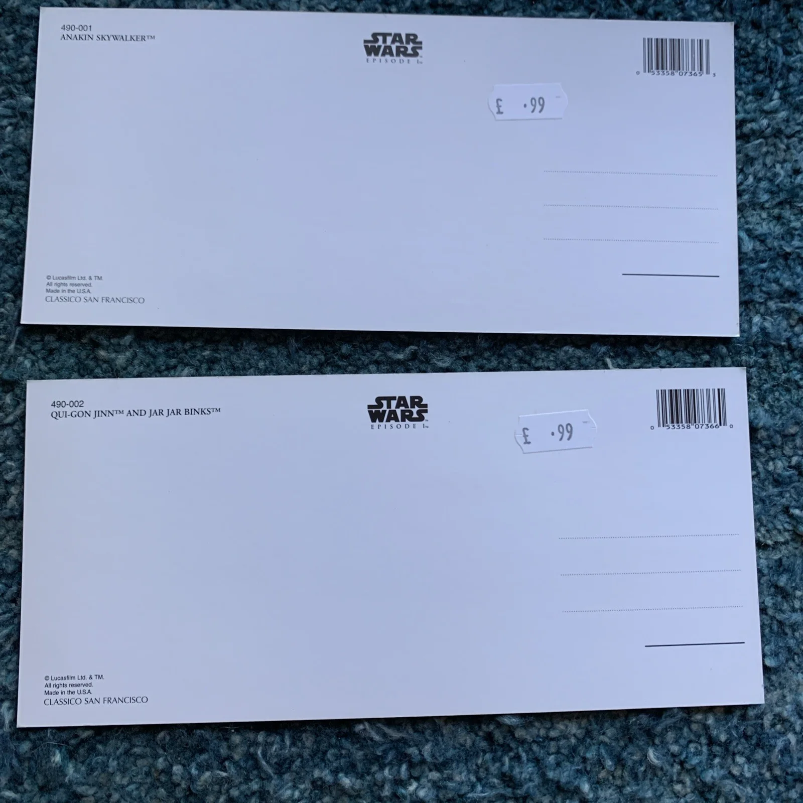 Star Wars Series 1 Panorama Postcard Classico San Francisco 1999, image 2