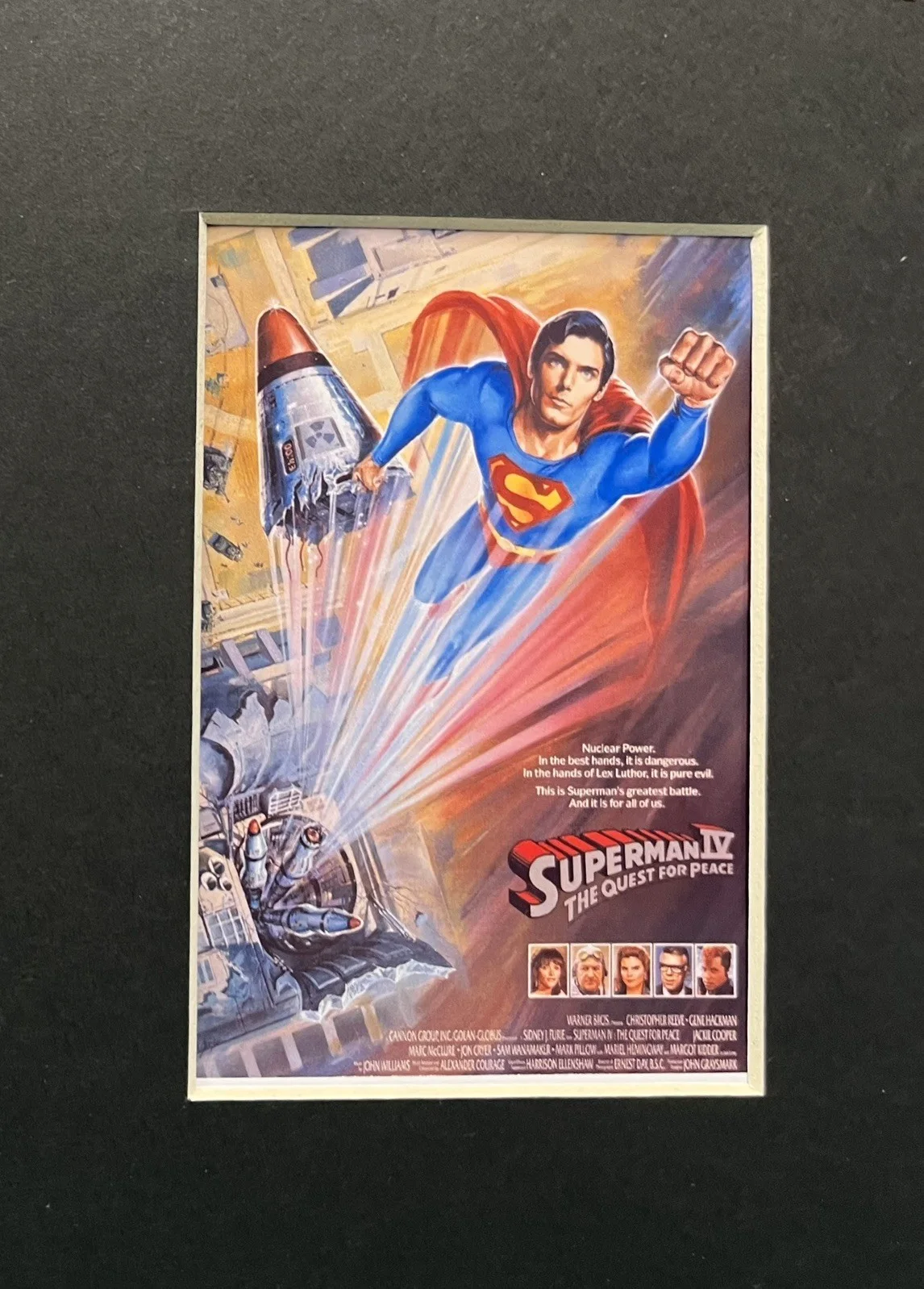 SUPERMAN . SUPERMAN IV. THE QUEST FOR PEACE. 35mm Film Cell Mounted Display, изображение 2