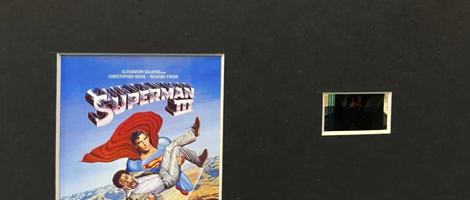 SUPERMAN . SUPERMAN 3 . 35mm Film Cell Mounted Display, image 3