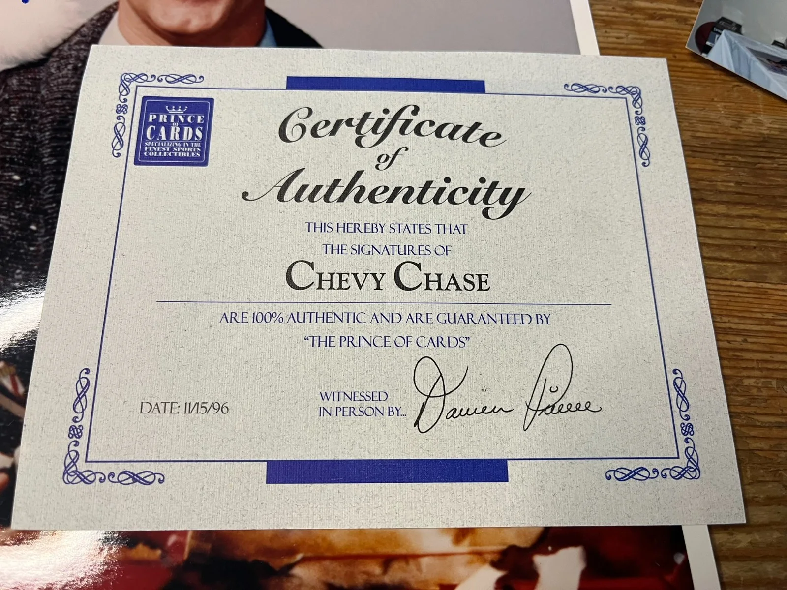 Chevy Chase Signed Photo Christmas Vacation Clark Griswold COA, изображение 5