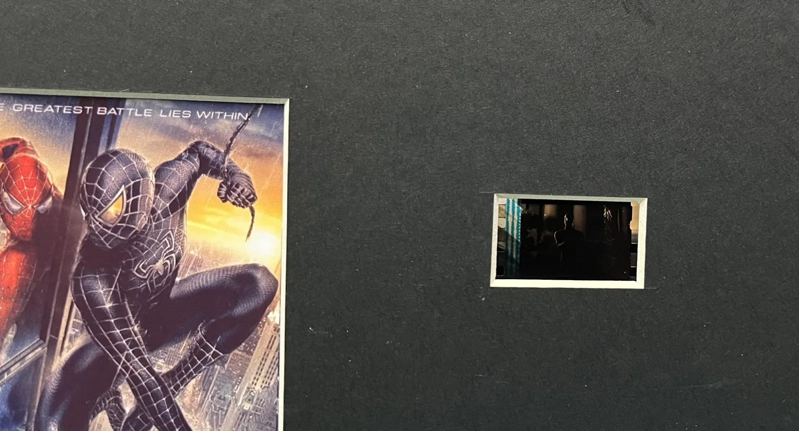 SPIDER - MAN. . SPIDER-MAN 3. 35mm Film Cell Mounted Display, image 3