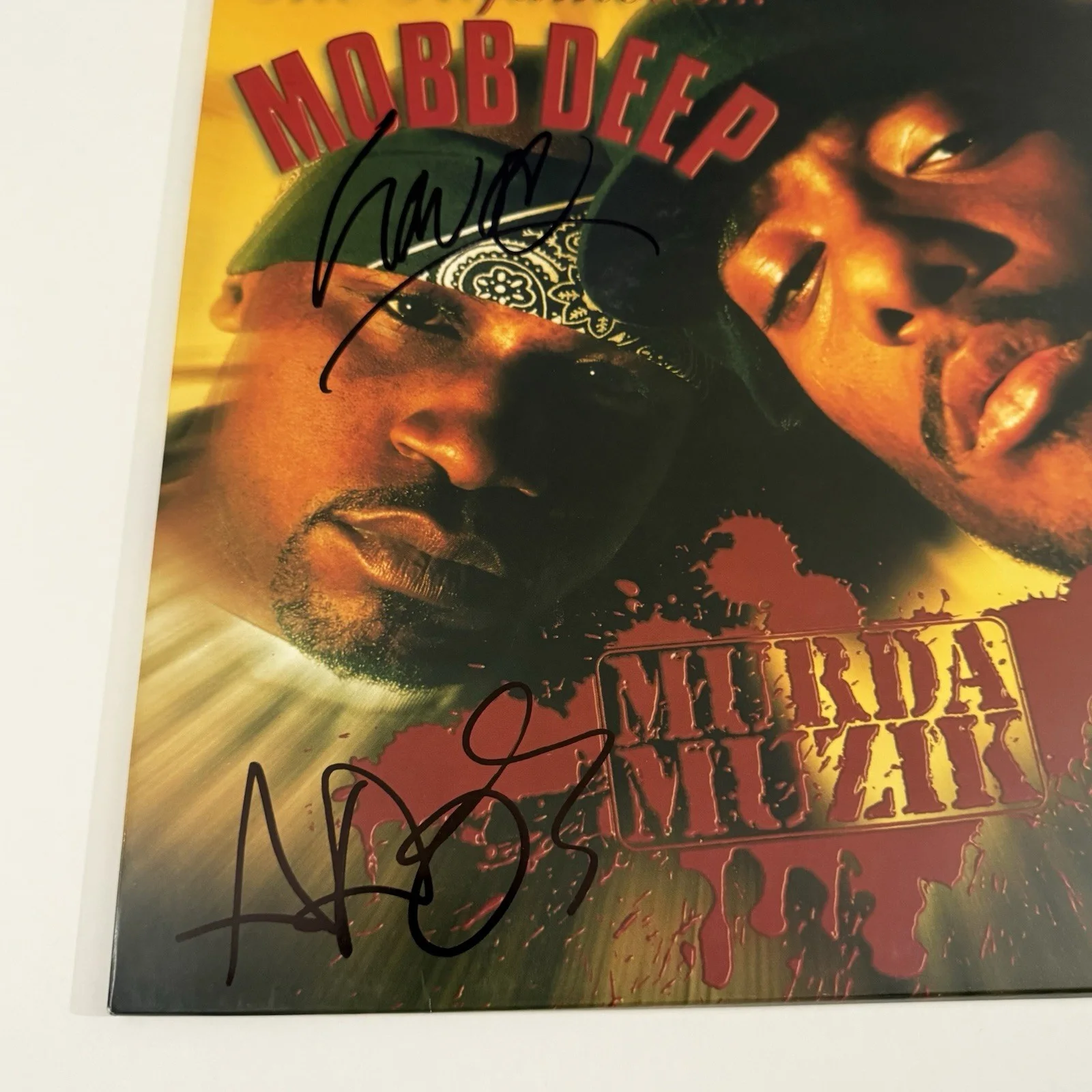 THE ALCHEMIST HAVOC MOBB DEPP SIGNED MURDA MUZIK VINYL RECORD AUTOGRAPH JSA COA, изображение 2