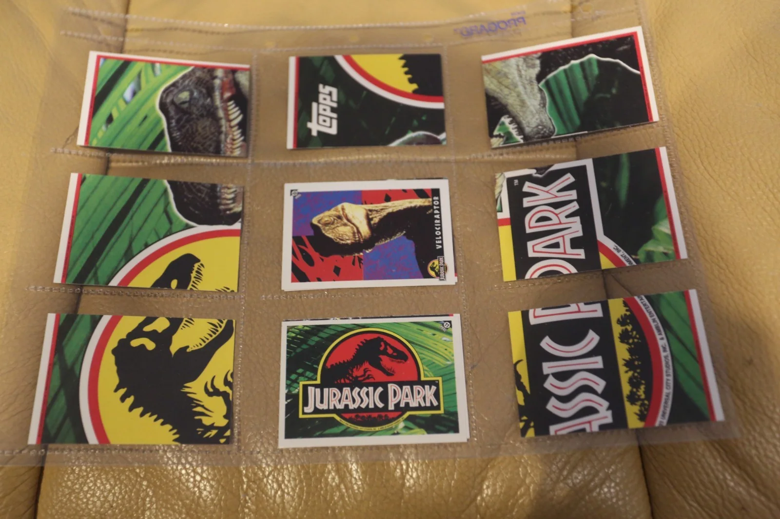 JURASSIC PARK 1993 TOPPS COMPLETE SET 11 UNUSED STICKERS, image 2
