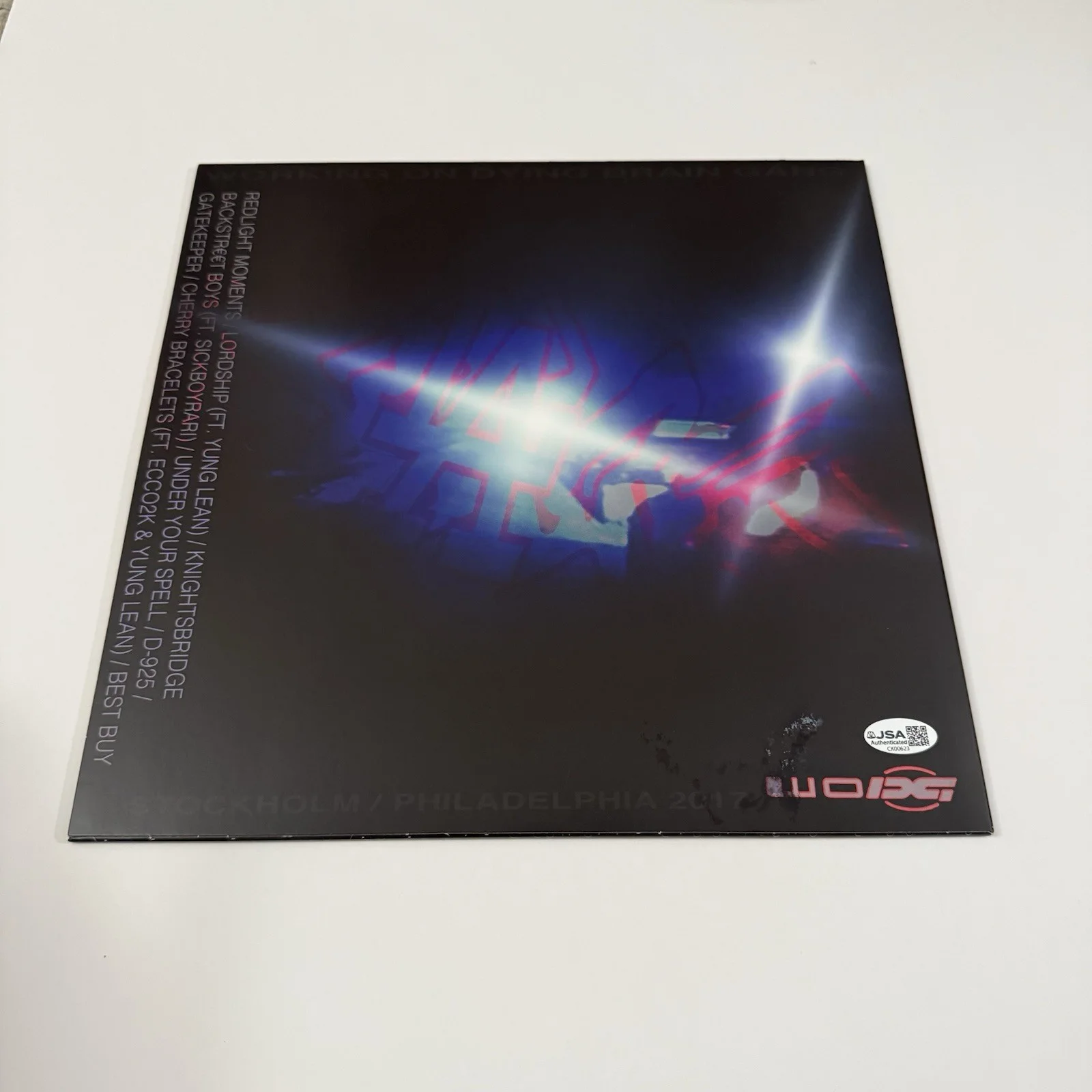 BLADEE SIGNED WORKING ON DYING VINYL RECORD RAPPER CREST ICEDANCER GLUEE JSA COA, image 2
