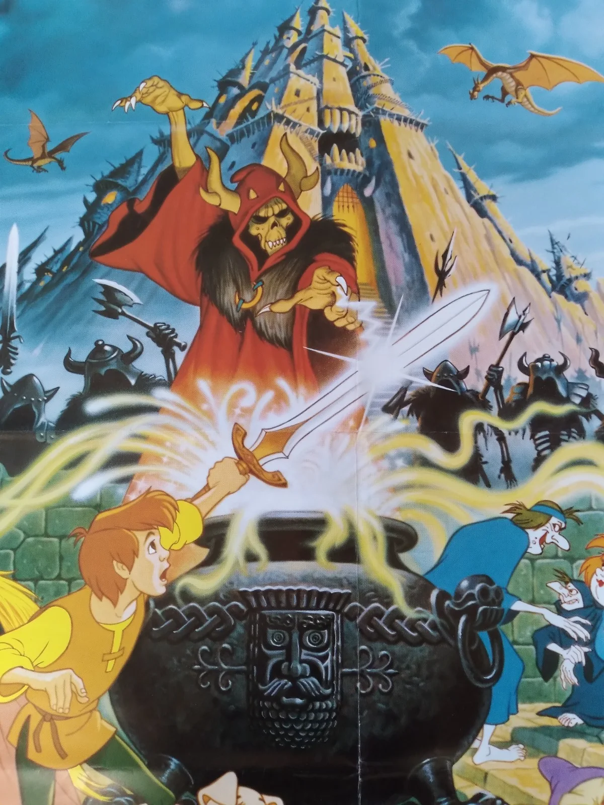 The Black Cauldron original movie 1985 poster UK quad, image 2