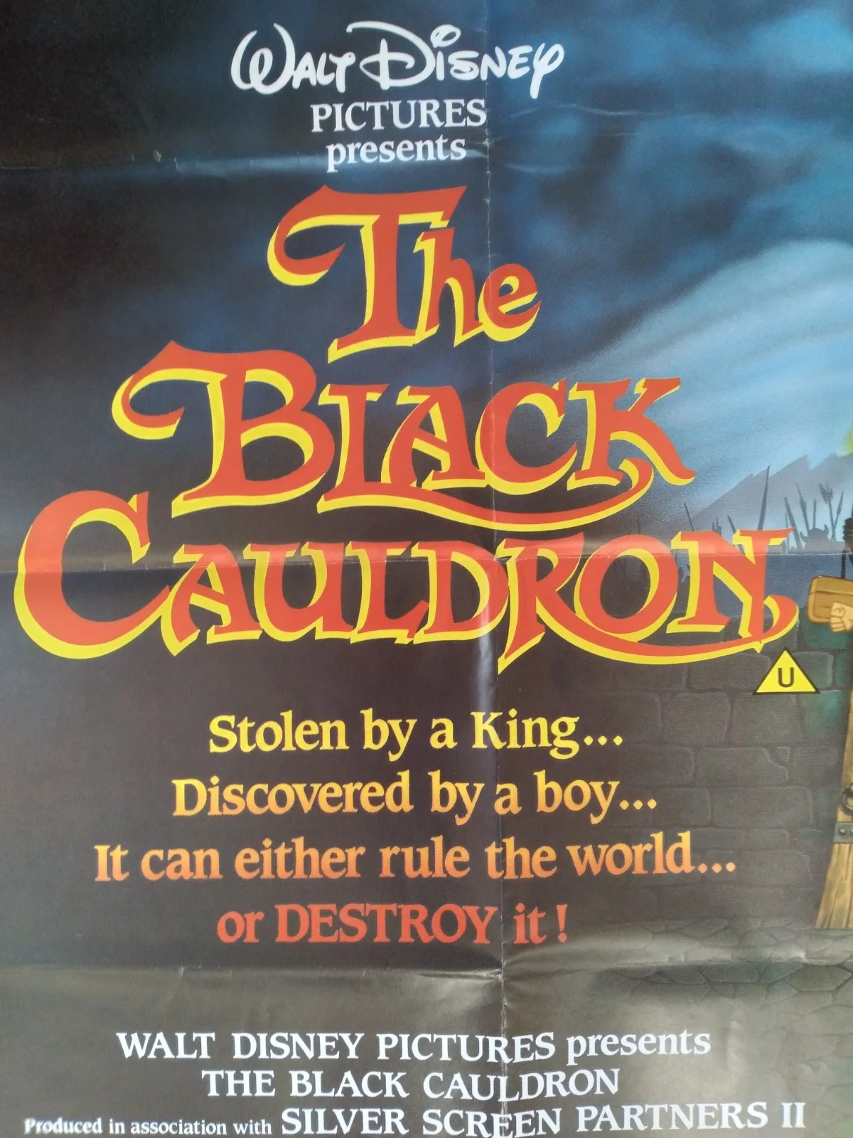 The Black Cauldron original movie 1985 poster UK quad, image 3