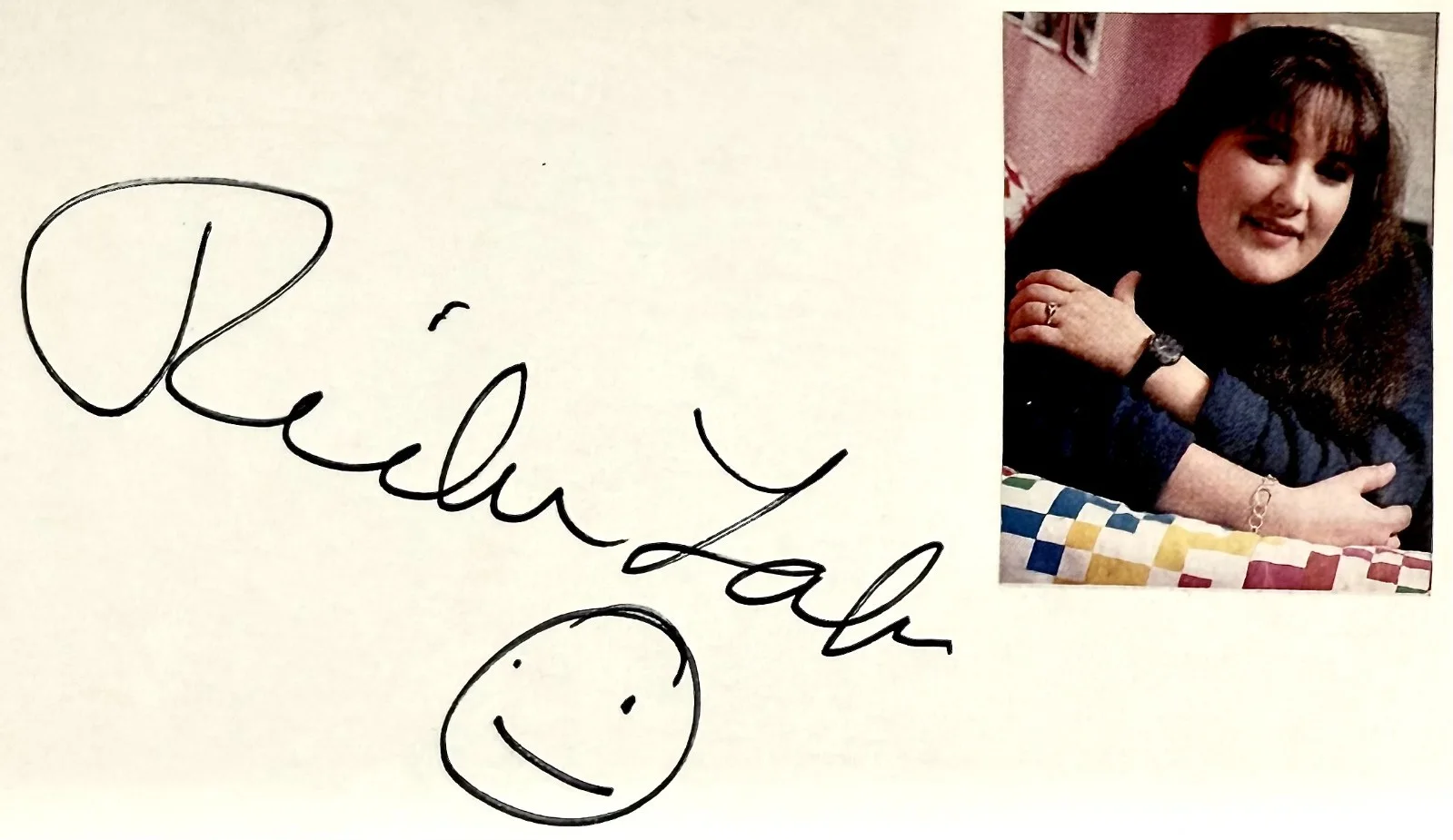 Ricki Lake — RICKI LAKE Signed Autographed 4"x 6" INDEX CARD The Ricki Lake Show HAIRSPRAY, изображение 2