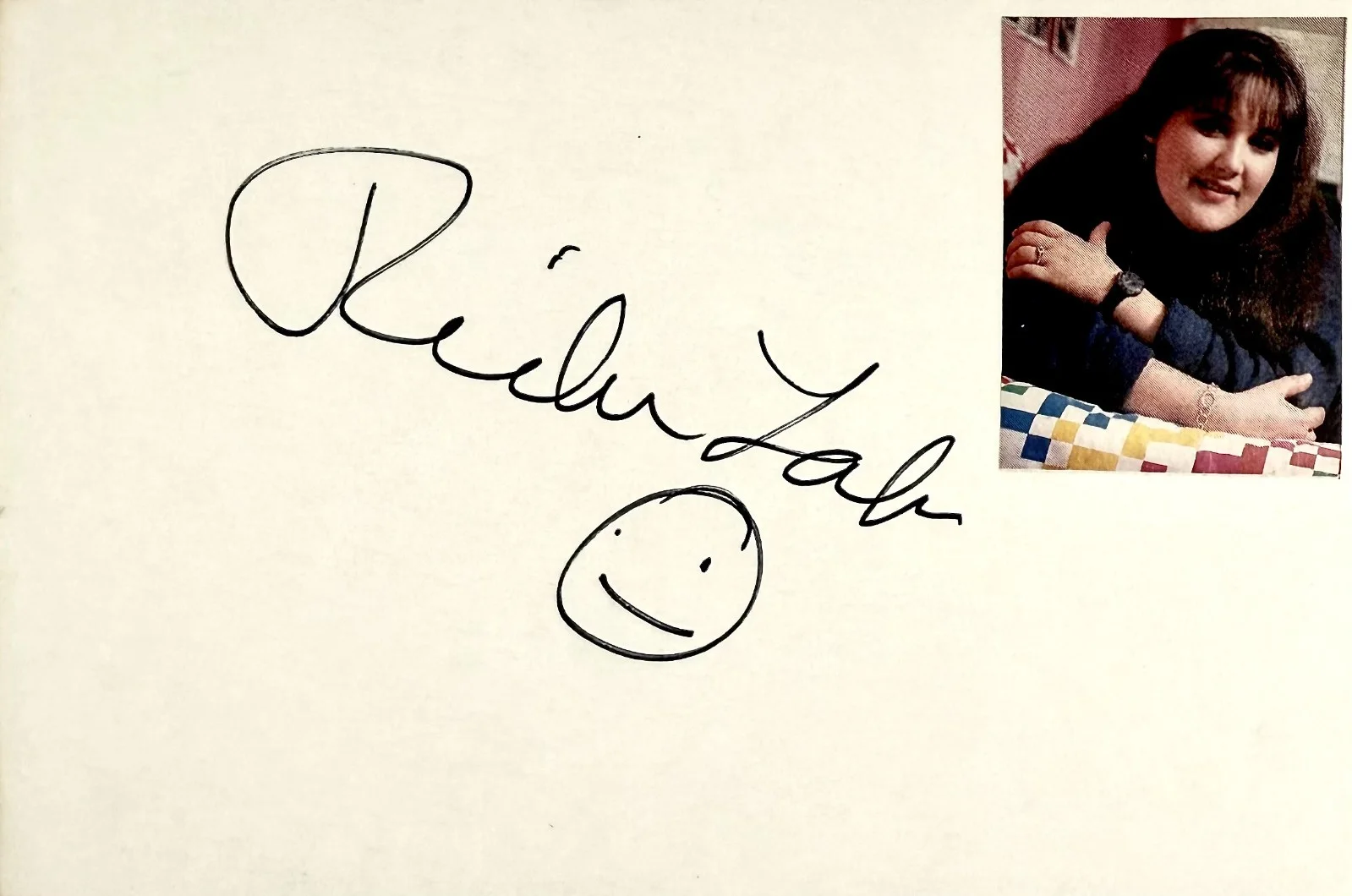 Ricki Lake — RICKI LAKE Signed Autographed 4"x 6" INDEX CARD The Ricki Lake Show HAIRSPRAY, изображение 4