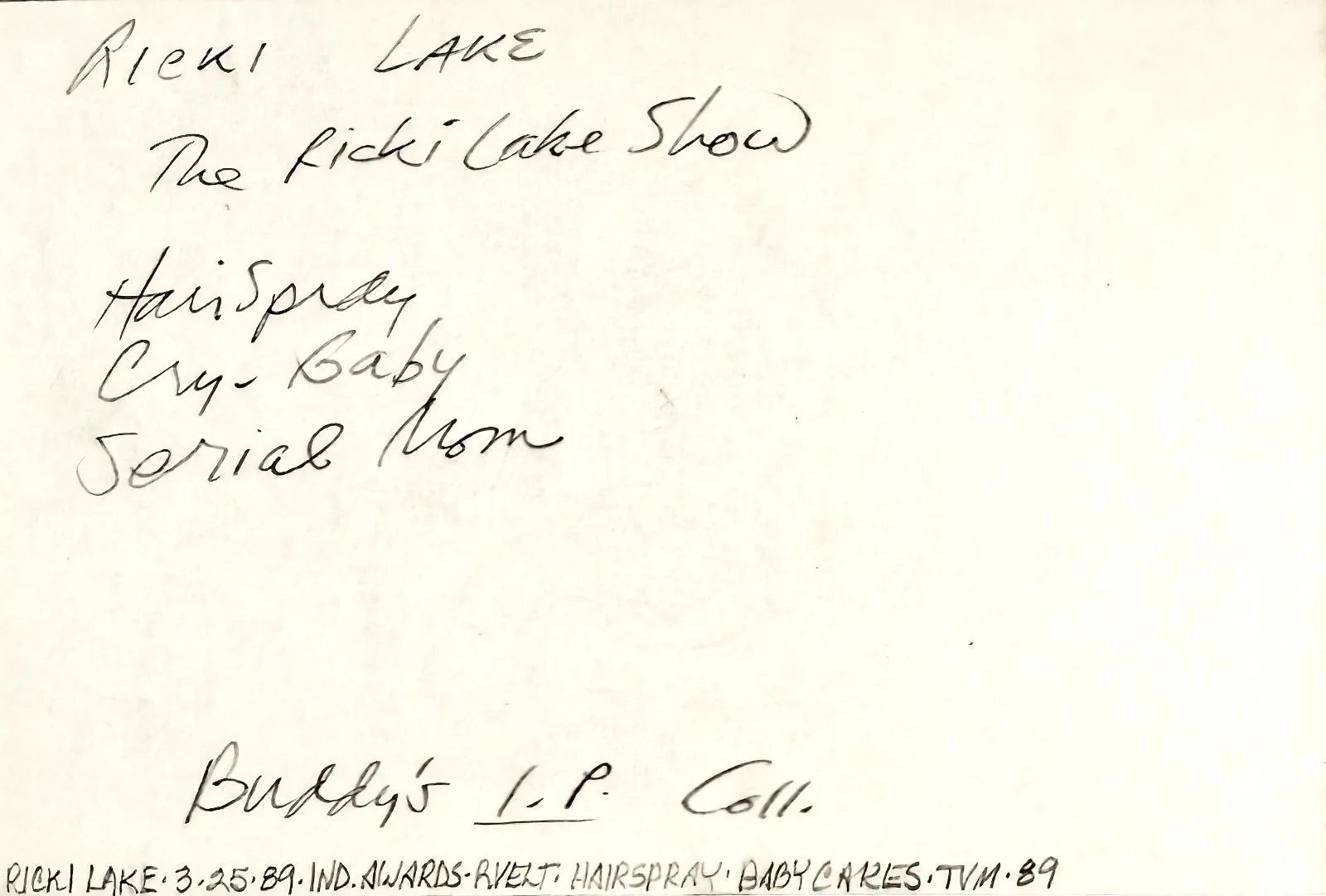 Ricki Lake — RICKI LAKE Signed Autographed 4"x 6" INDEX CARD The Ricki Lake Show HAIRSPRAY, изображение 5