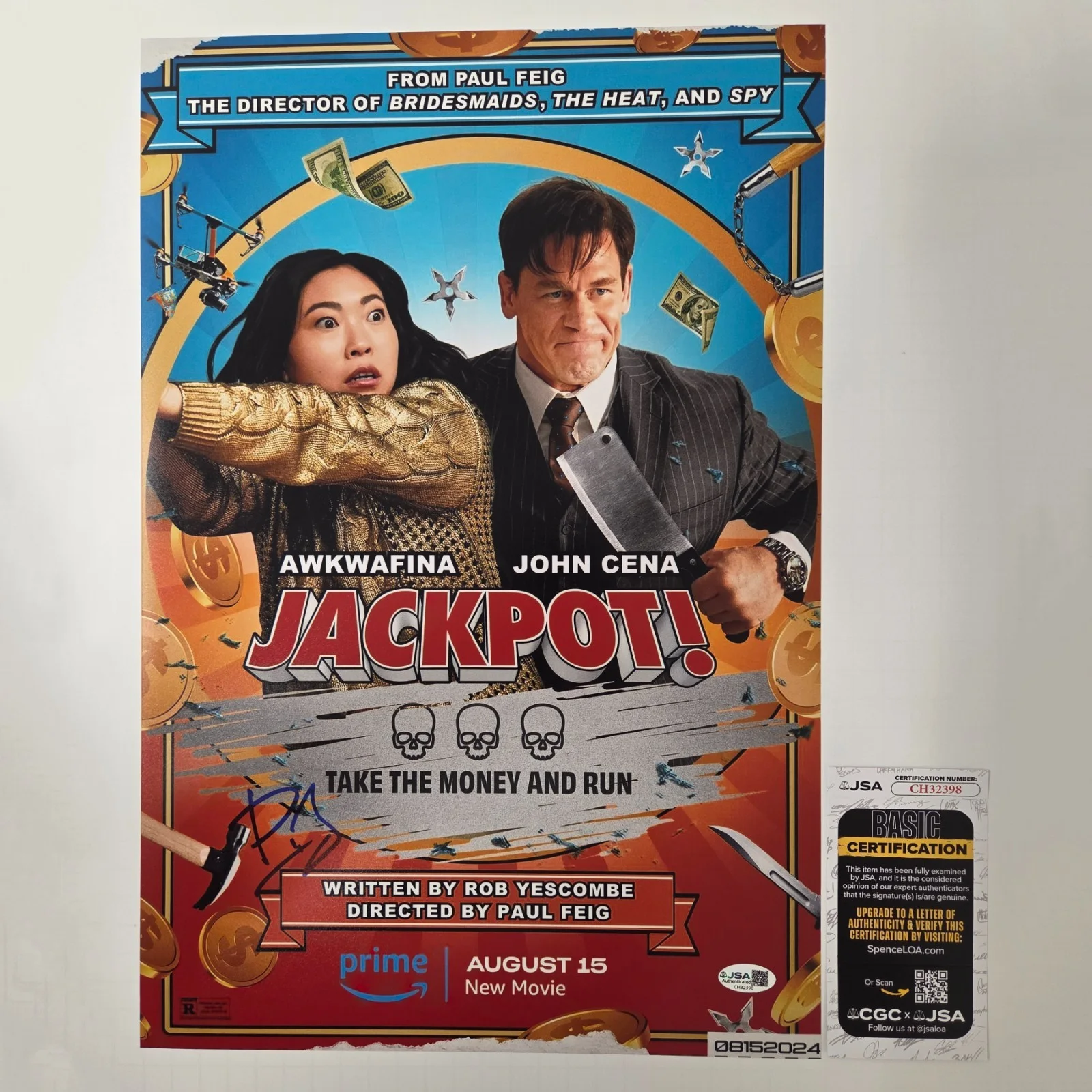 PAUL FEIG — PAUL FEIG Authentic Hand-signed "JACKPOT Director" 12x18 Photo (JSA COA)