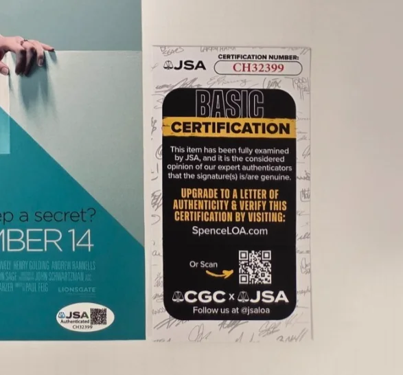 PAUL FEIG — PAUL FEIG Authentic Hand-signed "A SIMPLE FAVOR" 12x18 Photo (JSA COA), изображение 2