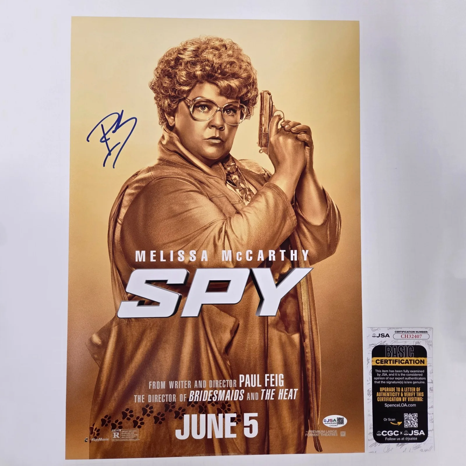 PAUL FEIG — PAUL FEIG Authentic Hand-signed "SPY ~ DIRECTOR" 12x18 Photo (JSA COA)