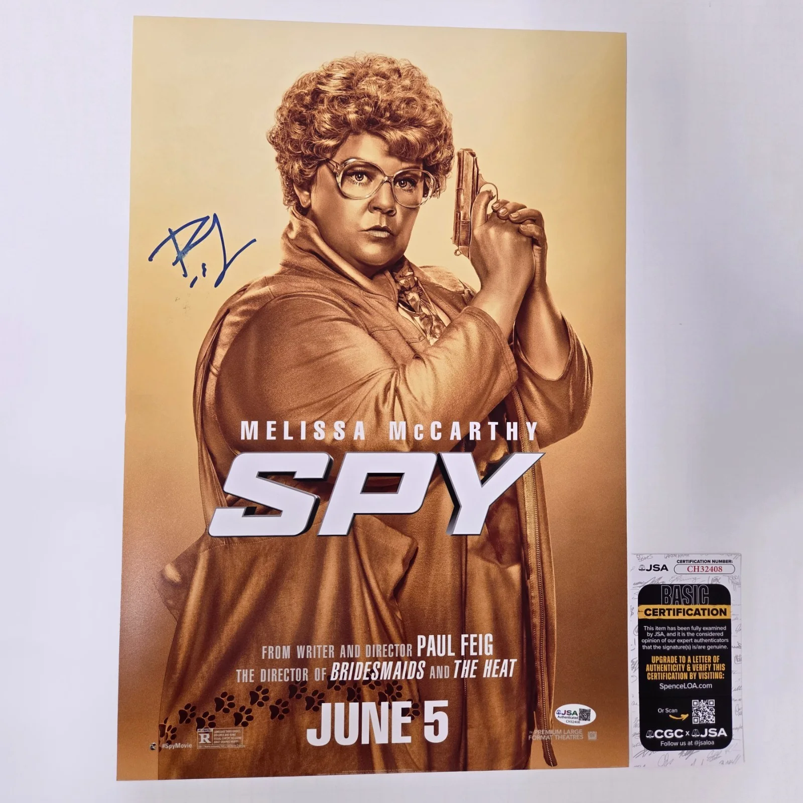 PAUL FEIG — PAUL FEIG Authentic Hand-signed "SPY ~ DIRECTOR" 12x18 Photo (JSA COA)