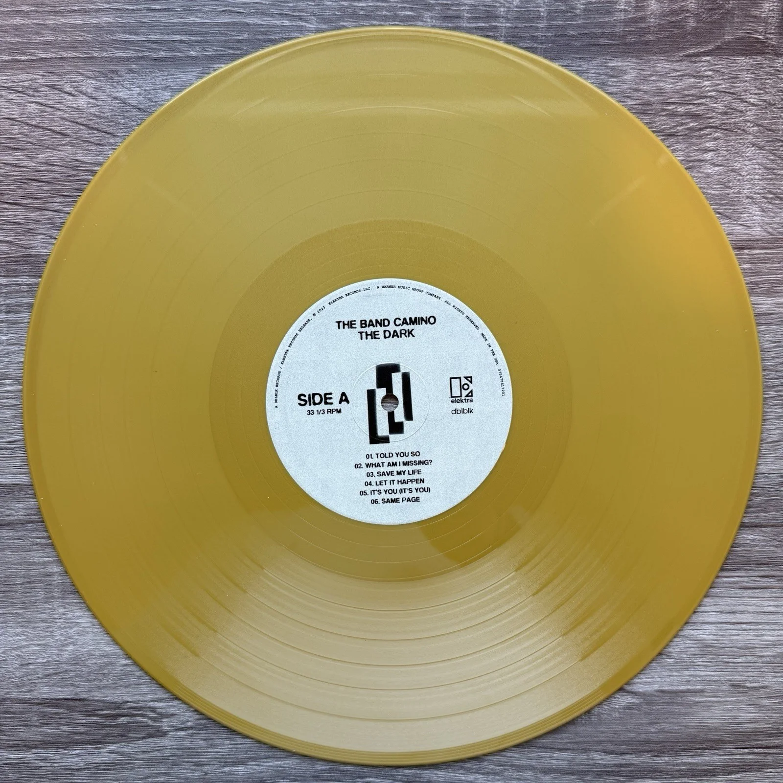 The Band Camino Autographed The Dark Signed Vinyl Record LP Gold Full Band JSA, изображение 4