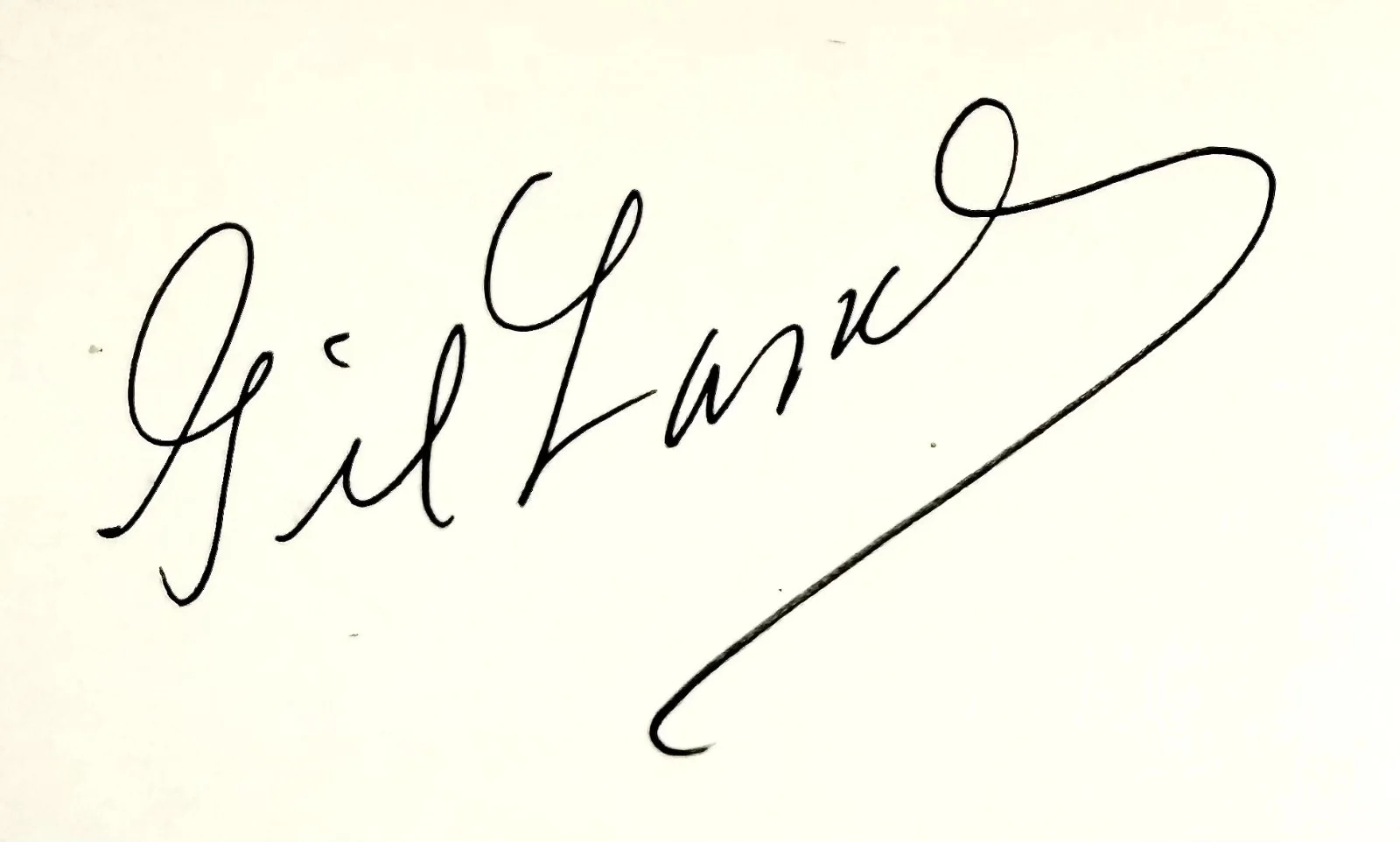 Gil Lamb — GIL LAMB Signed Autographed 4"x 6" INDEX CARD Rainbow Island Practically Yours, image 2