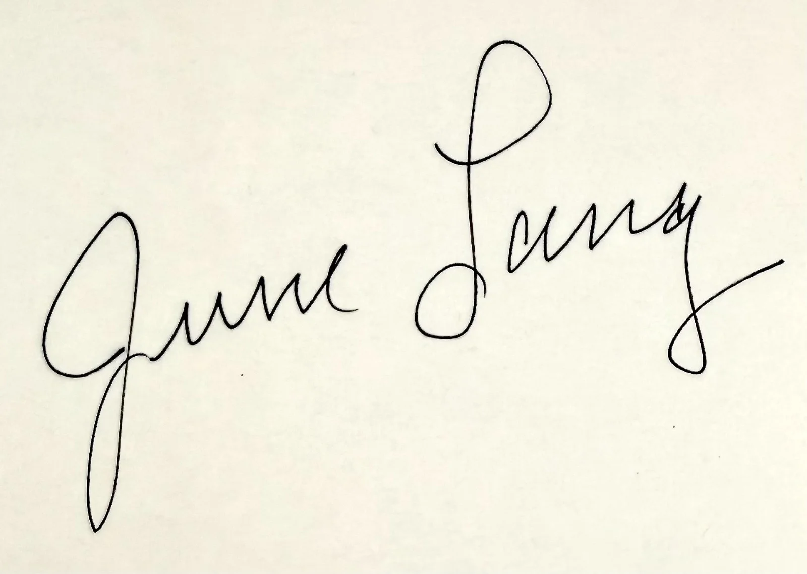 June Lang — JUNE LANG Signed Autographed 4x6 INDEX CARD Chandu the Magician Meet the Girls, изображение 2