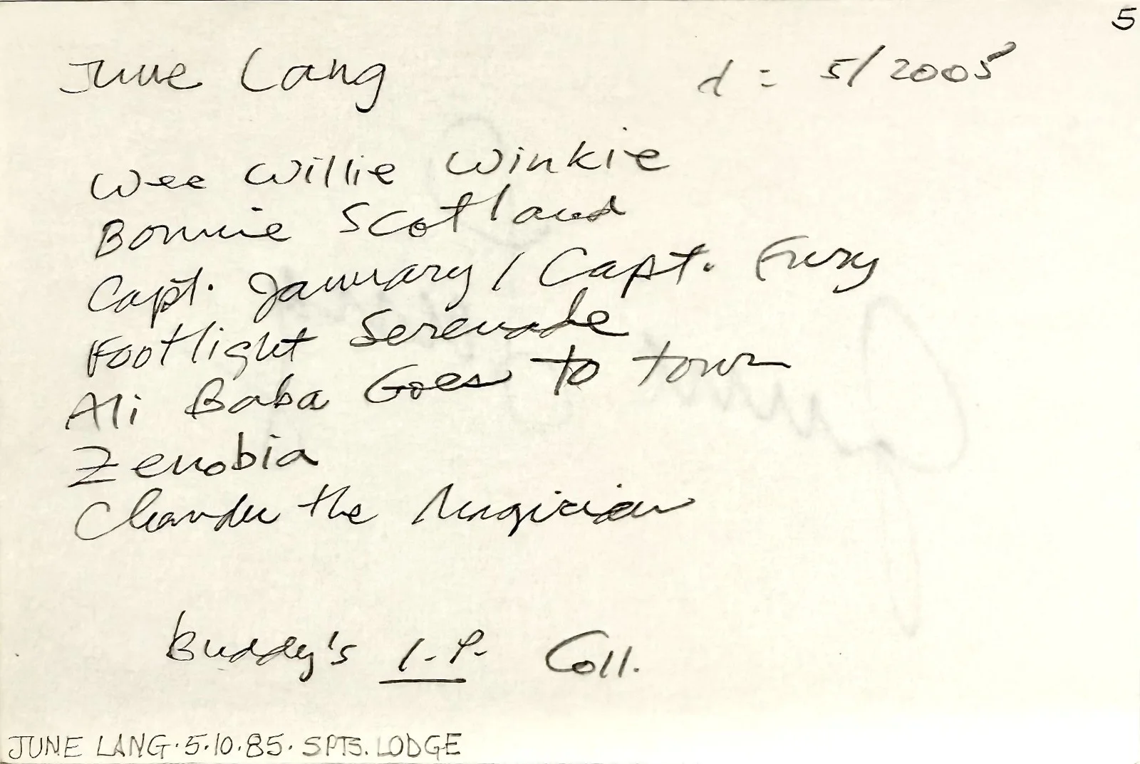June Lang — JUNE LANG Signed Autographed 4x6 INDEX CARD Chandu the Magician Meet the Girls, изображение 3
