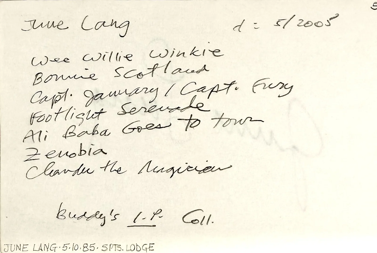 June Lang — JUNE LANG Signed Autographed 4x6 INDEX CARD Chandu the Magician Meet the Girls, изображение 5