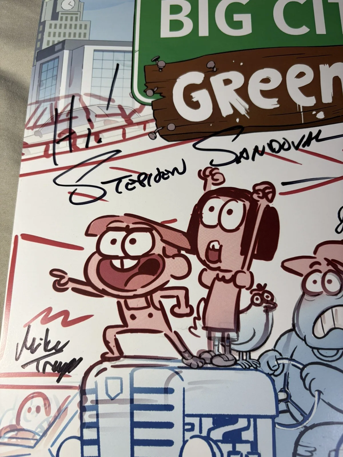 Cast, Creators of Big City Greens — Big City Greens Poster Signed by 6 Creators With SKETCHES 2025 11”x17” Lightbox, image 2