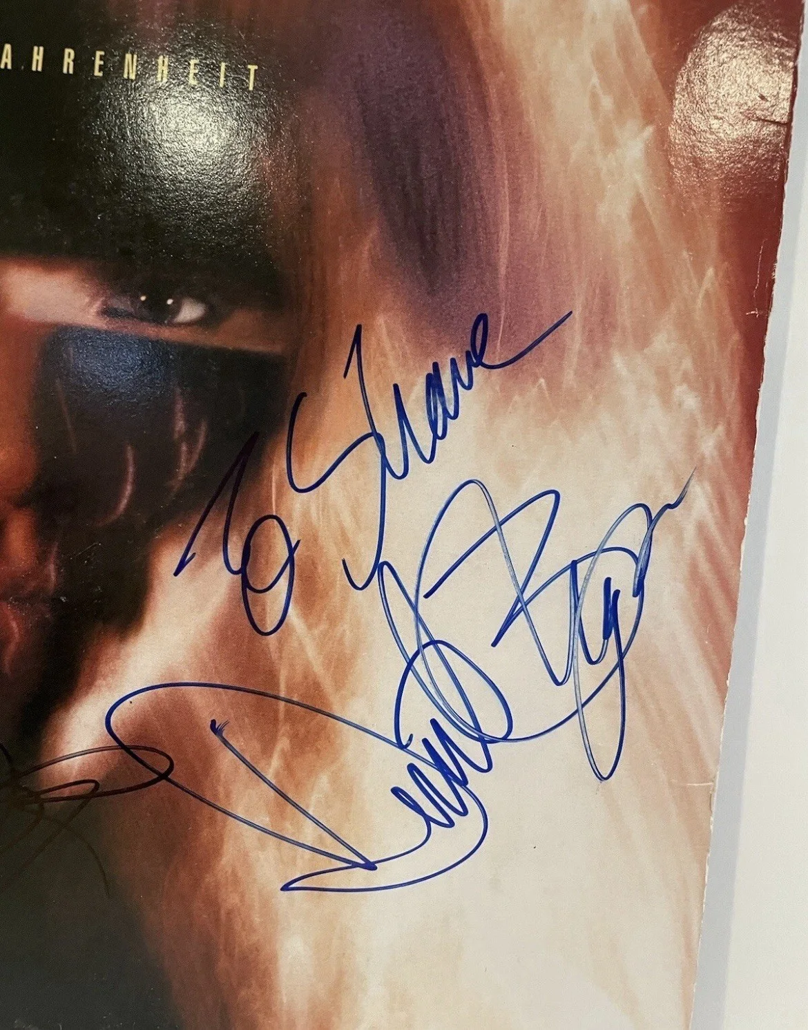 Bon Jovi Signed 7800 Fahrenheit Album Vinyl LP Jon Bon Jovi Sambora X4 JSA COA, изображение 4
