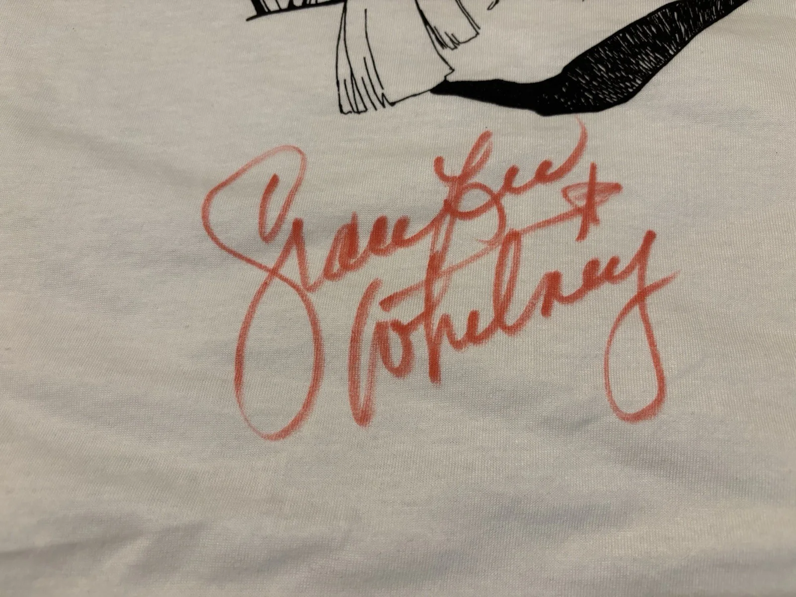 Grace Lee Whitney - Yeoman Rand TOS — Grace Lee Whitney Autographed Shirt. ST:TOS. Yeoman Rand. Unworn.Photo Not Incl., изображение 3