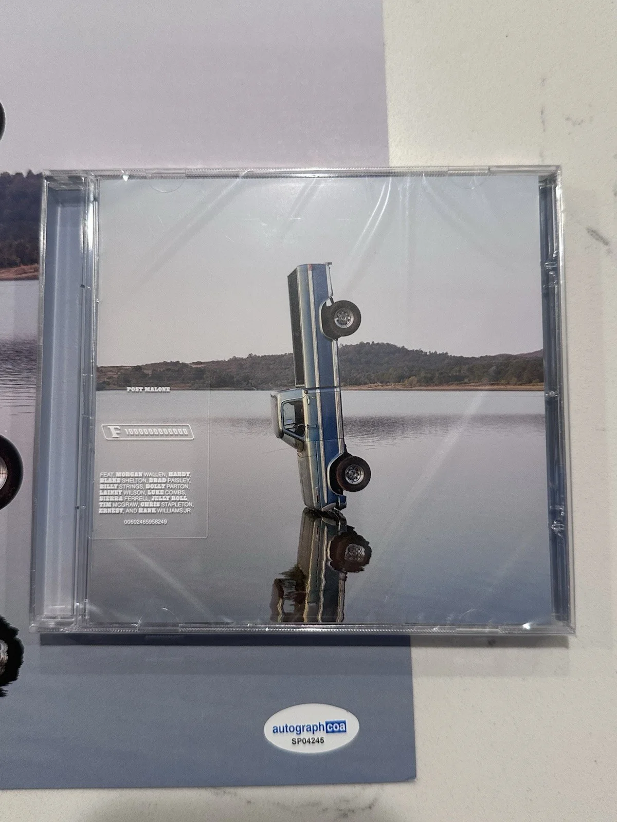 Post Malone F-1 Trillion CD with Signed 11x11 Print Autographed COA ACOA #7, изображение 2