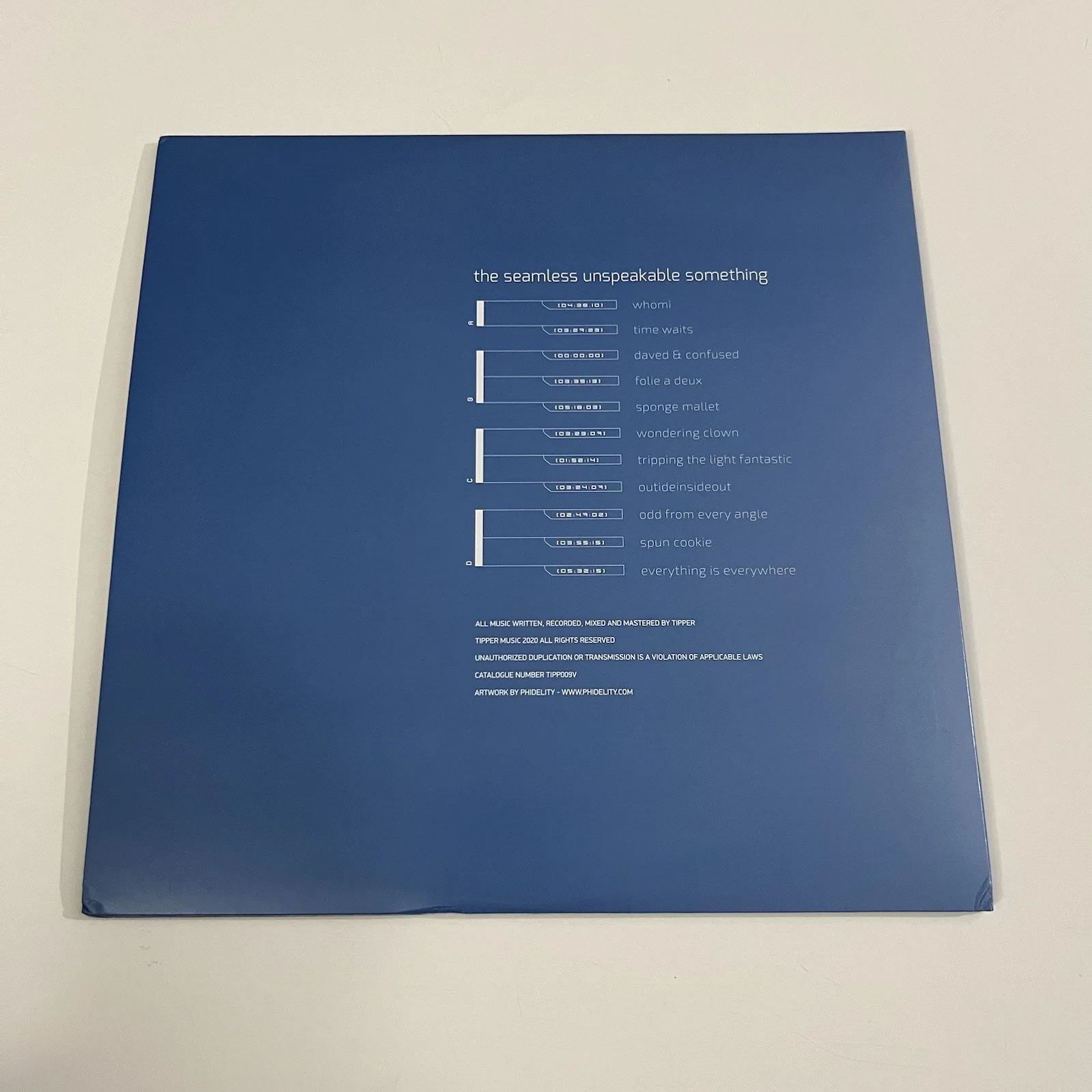 TIPPER SIGNED SEAMLESS UNSPEAKABLE SOMETHING VINYL RECORD DAVE TIPPER AUTOGRAPH, image 2