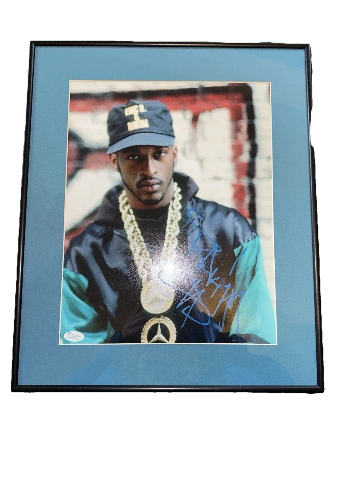 Rakim Autographed Photo W/ JSA COA + Custom Frame Ready to Hang!, image 2
