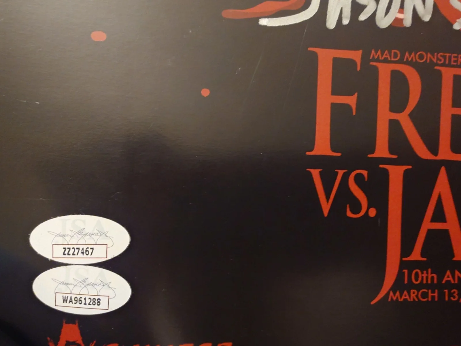 Robert Englund — Movie/London 1888 original poster Freddy vs Jason signed by Englund & Kirzinger, image 3