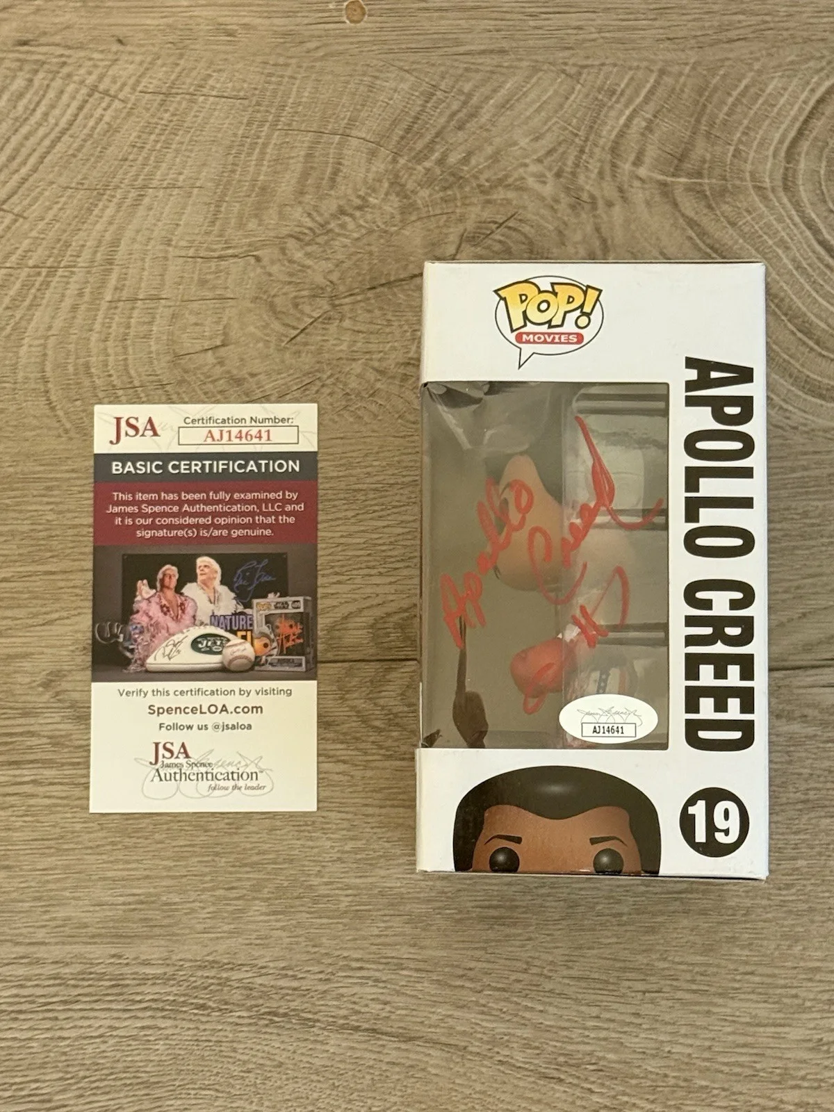 Carl Weathers Signed & Inscribed On Side Apollo Creed #7 2012 Funko COA JSA, изображение 2
