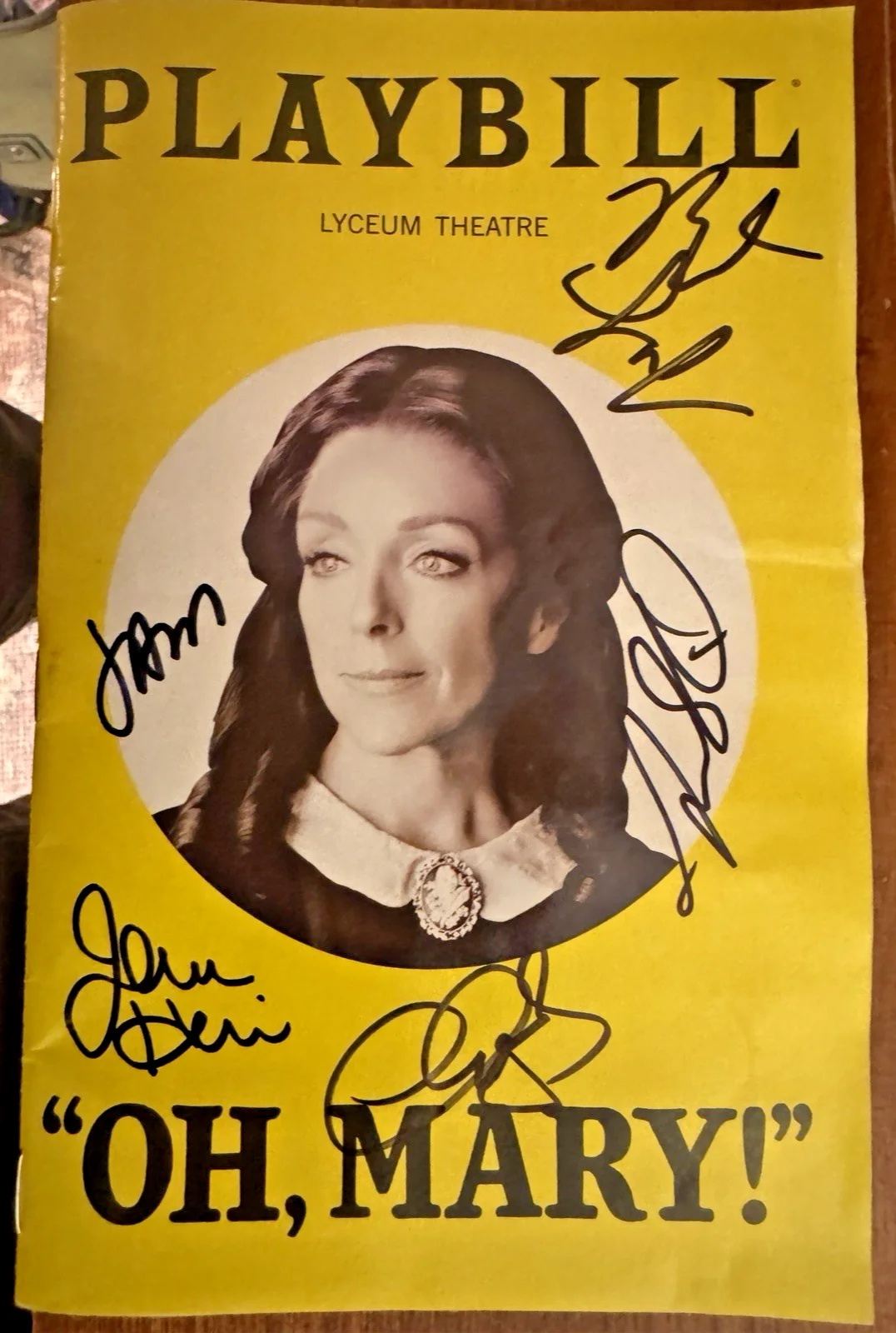 Jane Krakowski, Cheyenne Jacson, + cast — OH, MARY! Broadway Cast Signed Playbill Jane Krakowski Cheyenne Jackson 30 Rock