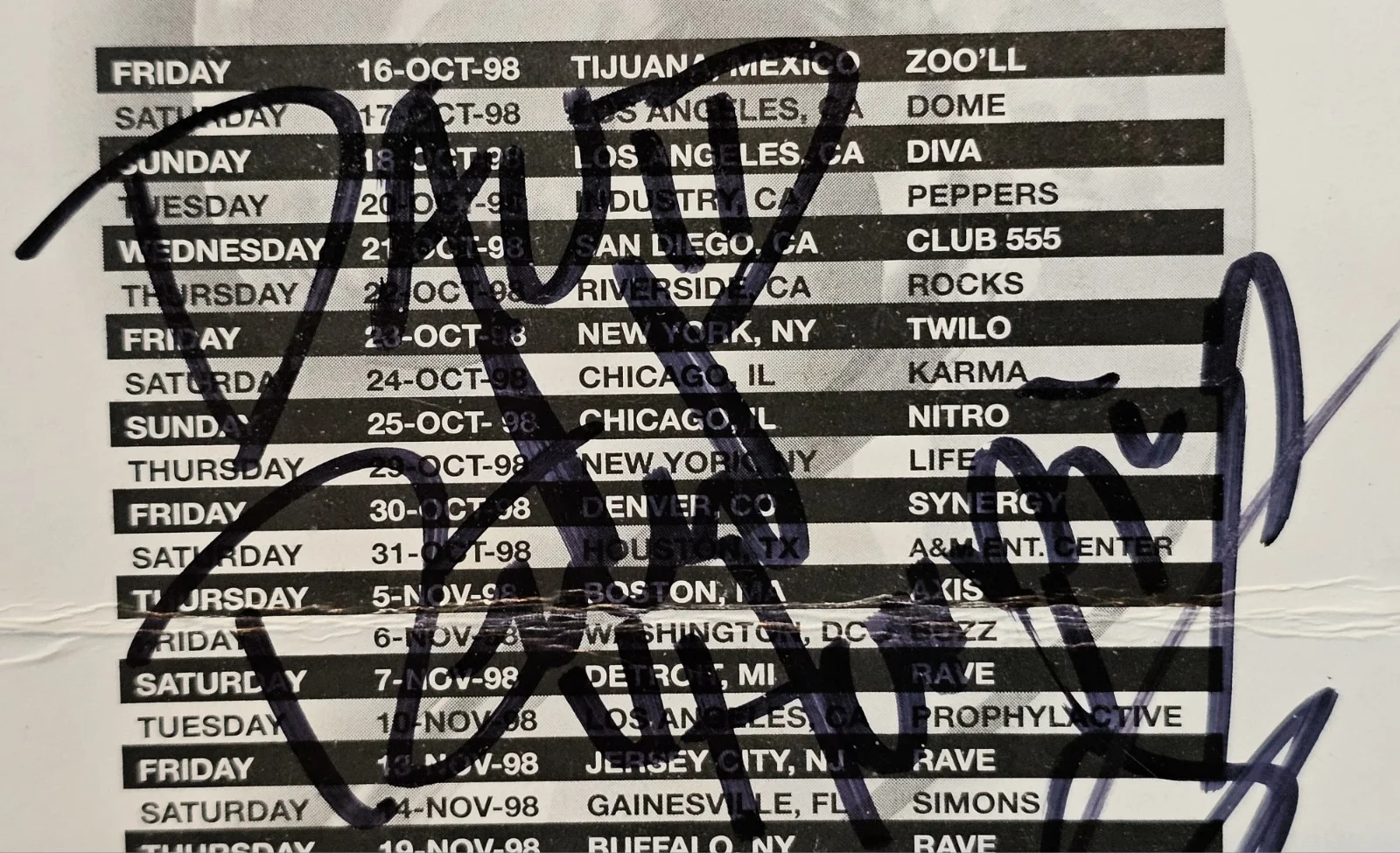 1998 Bad Boy Bill & Richard "Humpty" Vission House Music Icon Signed Tour Promo, изображение 3